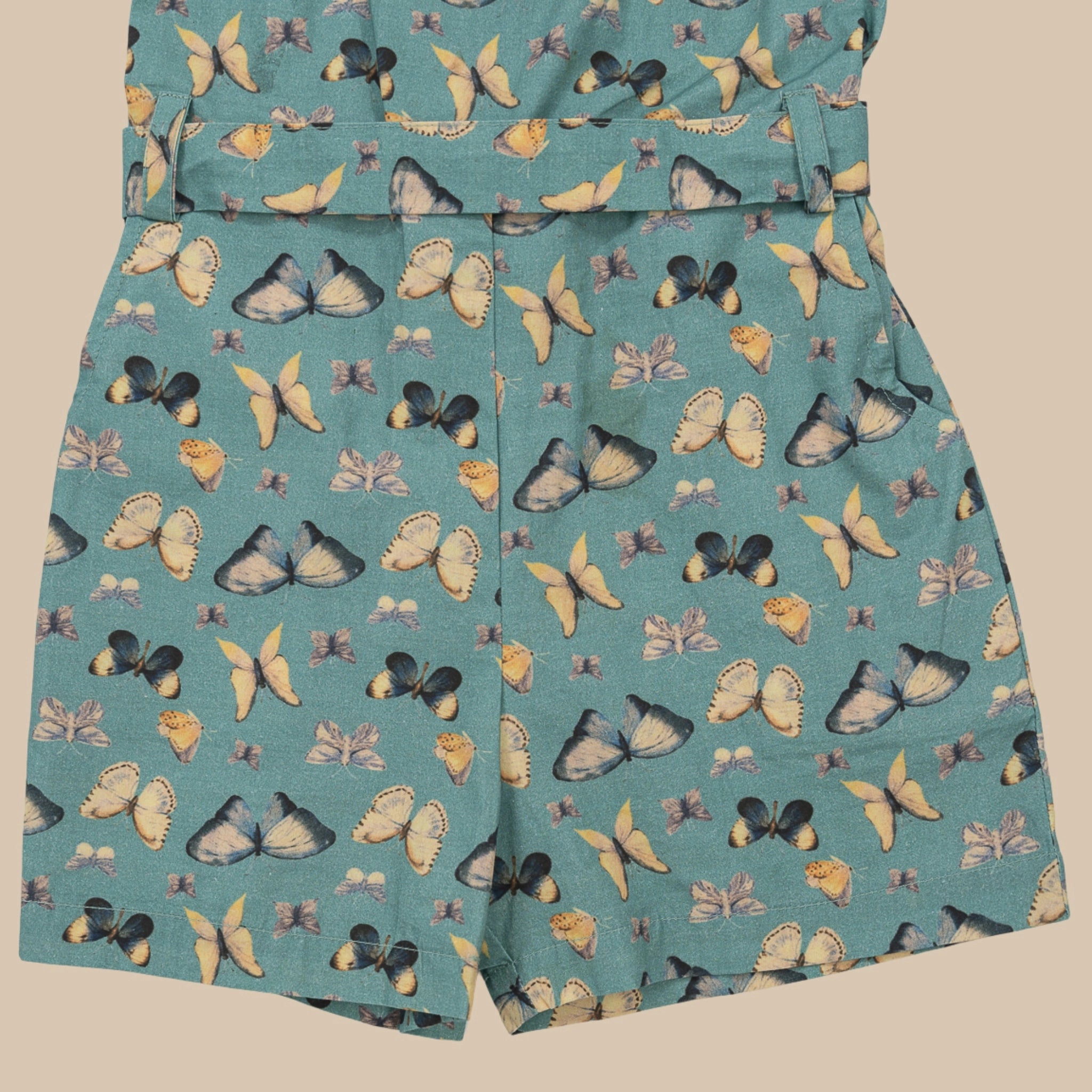 Surf Blue Cotton Play Suit for Girls | Karee Sustainable Kidswear Kids Karee