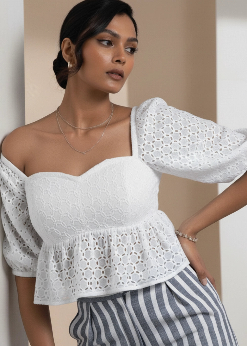 White Lace Whisper Blouse