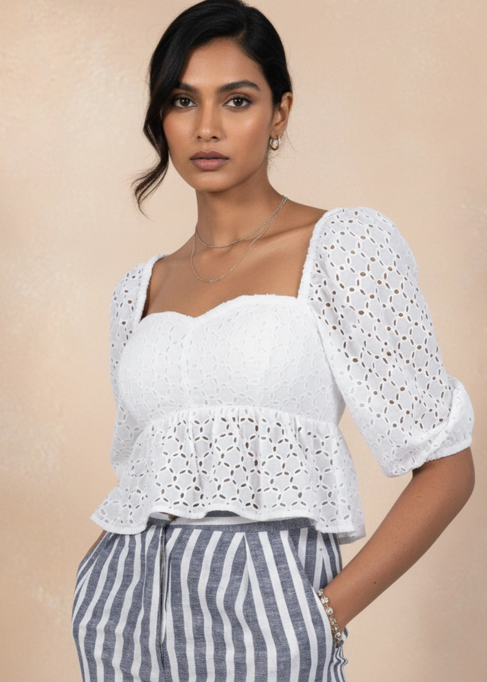 White Lace Whisper Blouse