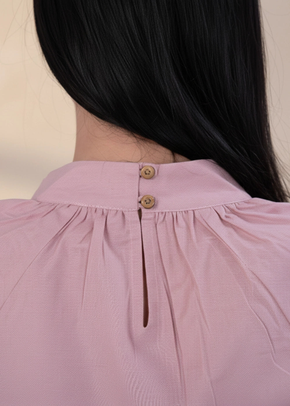 Flamingo Rose 3/4 Sleeve Linen-Cotton Top | Karee Sustainable Fashion