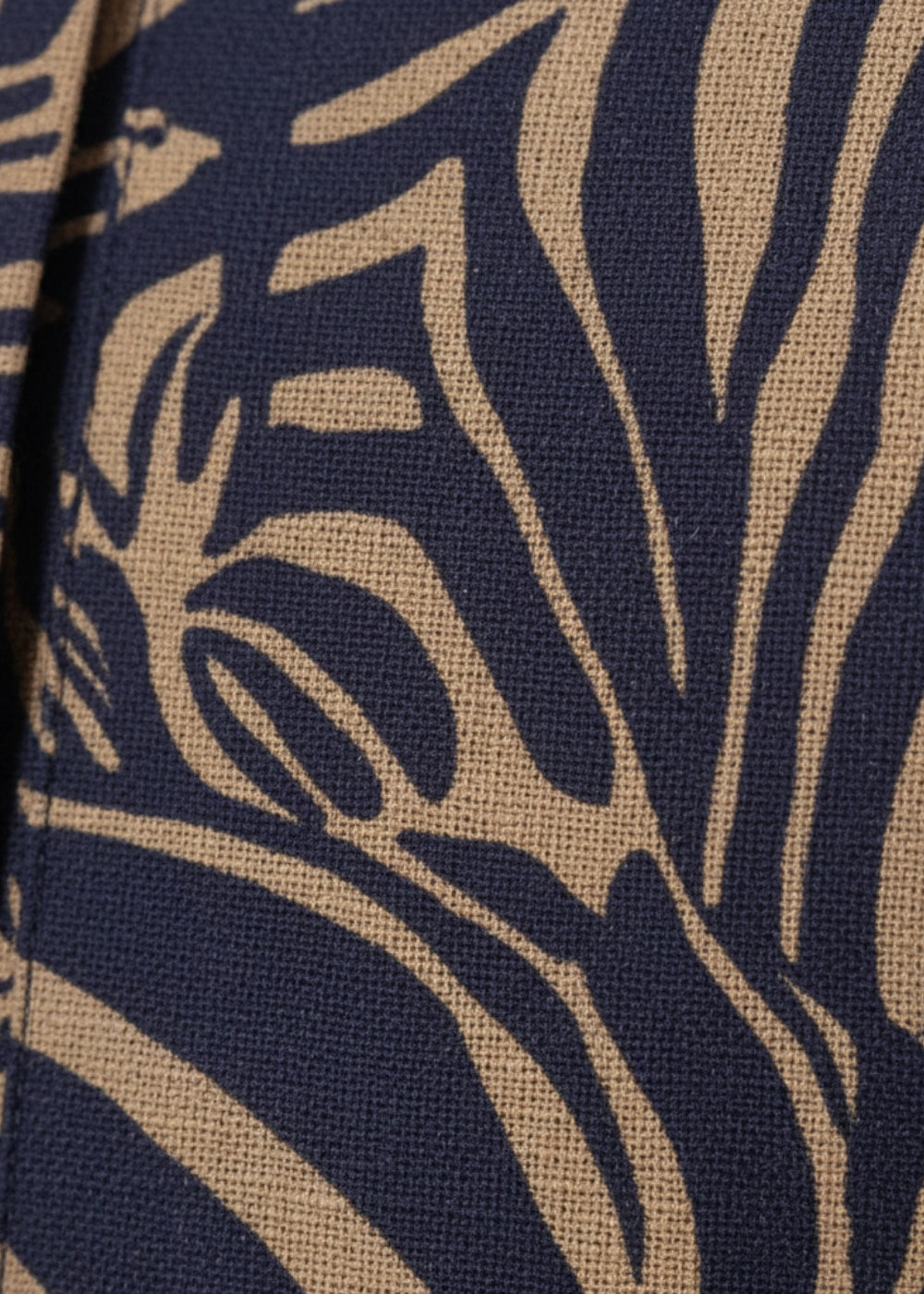 Linen Enchantment Button-Up Printed Midi Dress