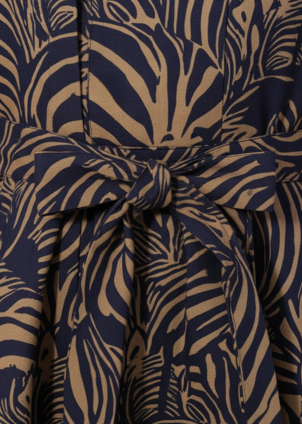 Linen Enchantment Button-Up Printed Midi Dress