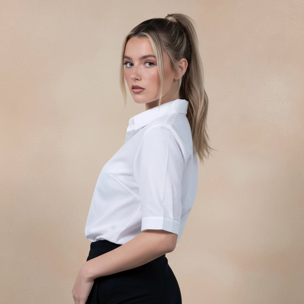 Pure Elegance White Linen-Cotton Shirt | Karee Sustainable Fashion