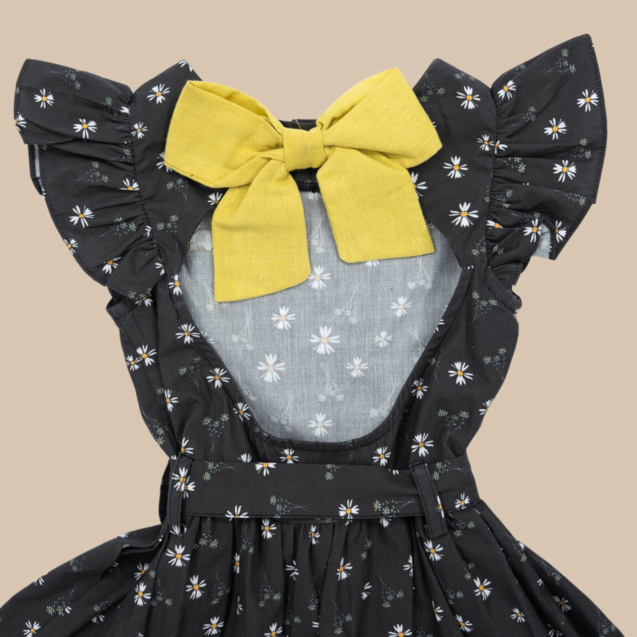 Black Floral Cotton Dress for Girls | Karee Sustainable Kidswear Kids Karee