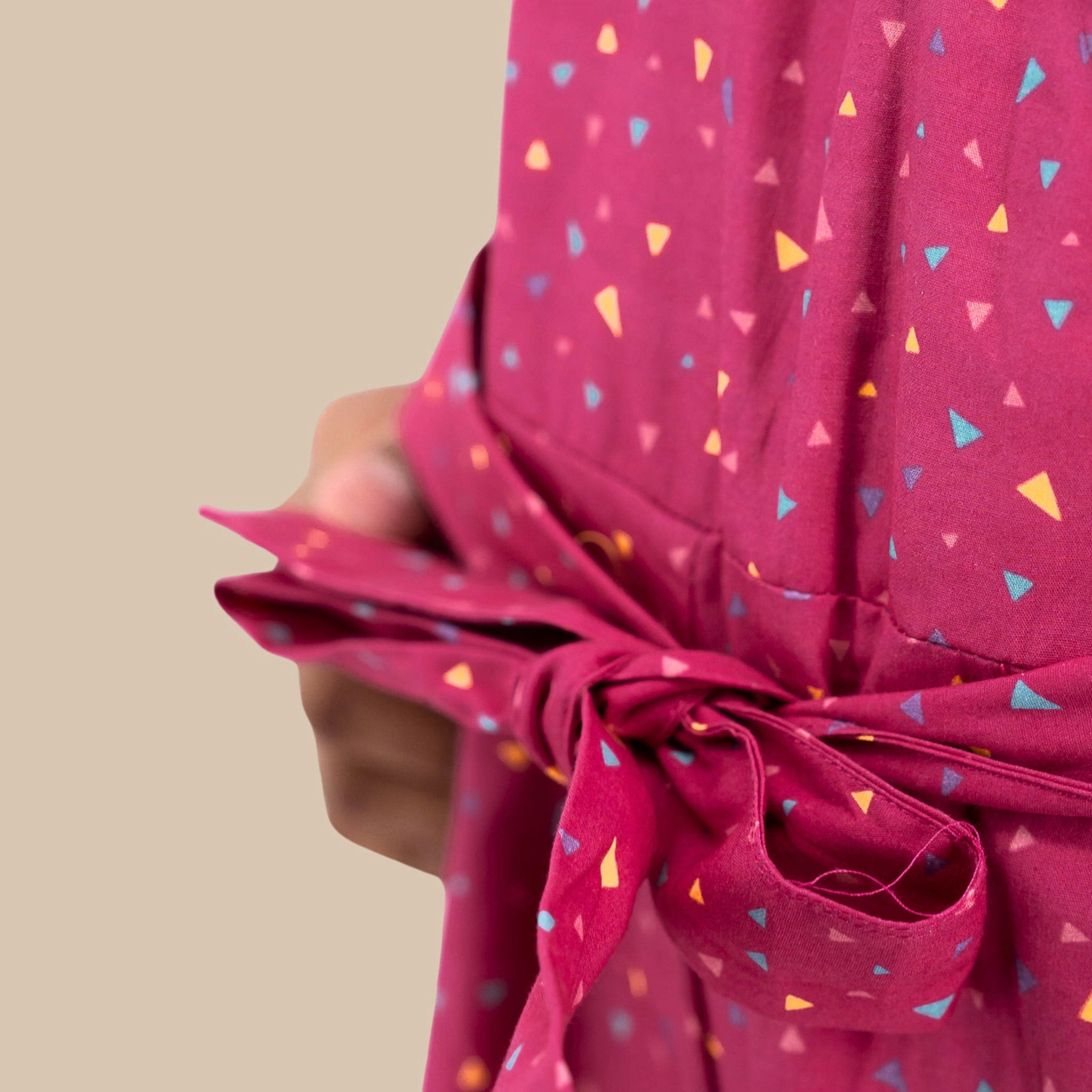 Red Rose Cotton Jumpsuit for Girls | Karee Sustainable Kidswear Kids Karee