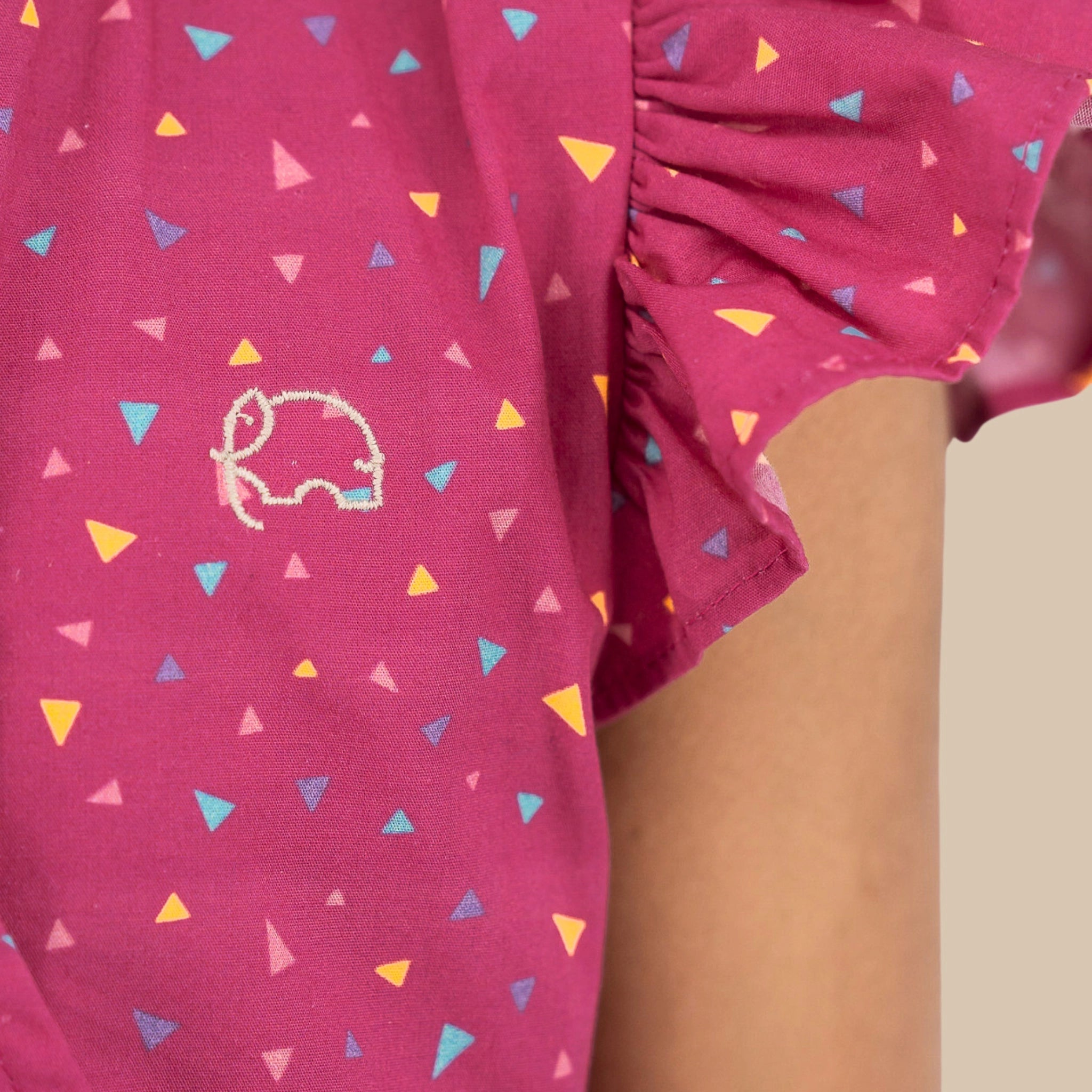 Red Rose Cotton Jumpsuit for Girls | Karee Sustainable Kidswear Kids Karee