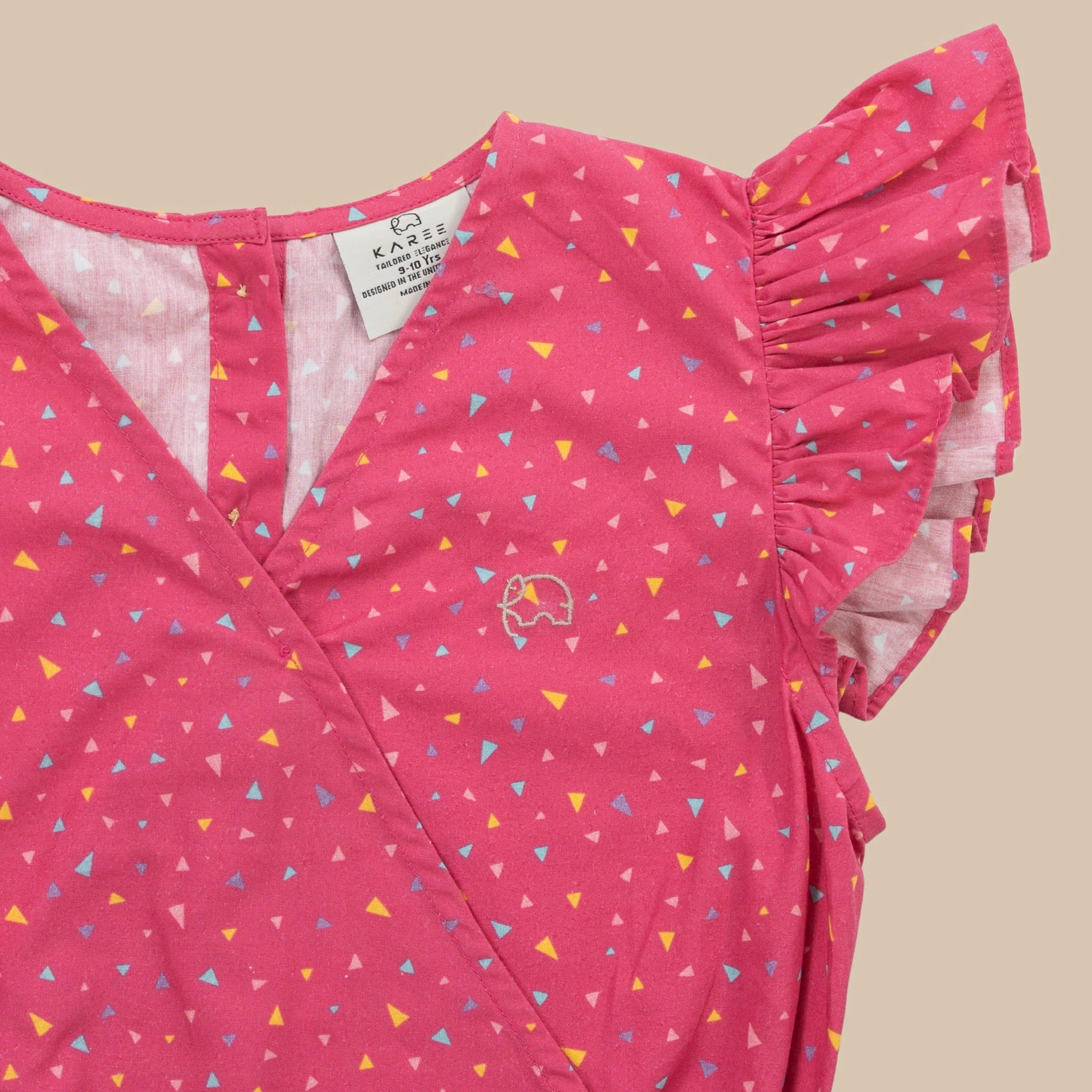 Red Rose Cotton Jumpsuit for Girls | Karee Sustainable Kidswear Kids Karee