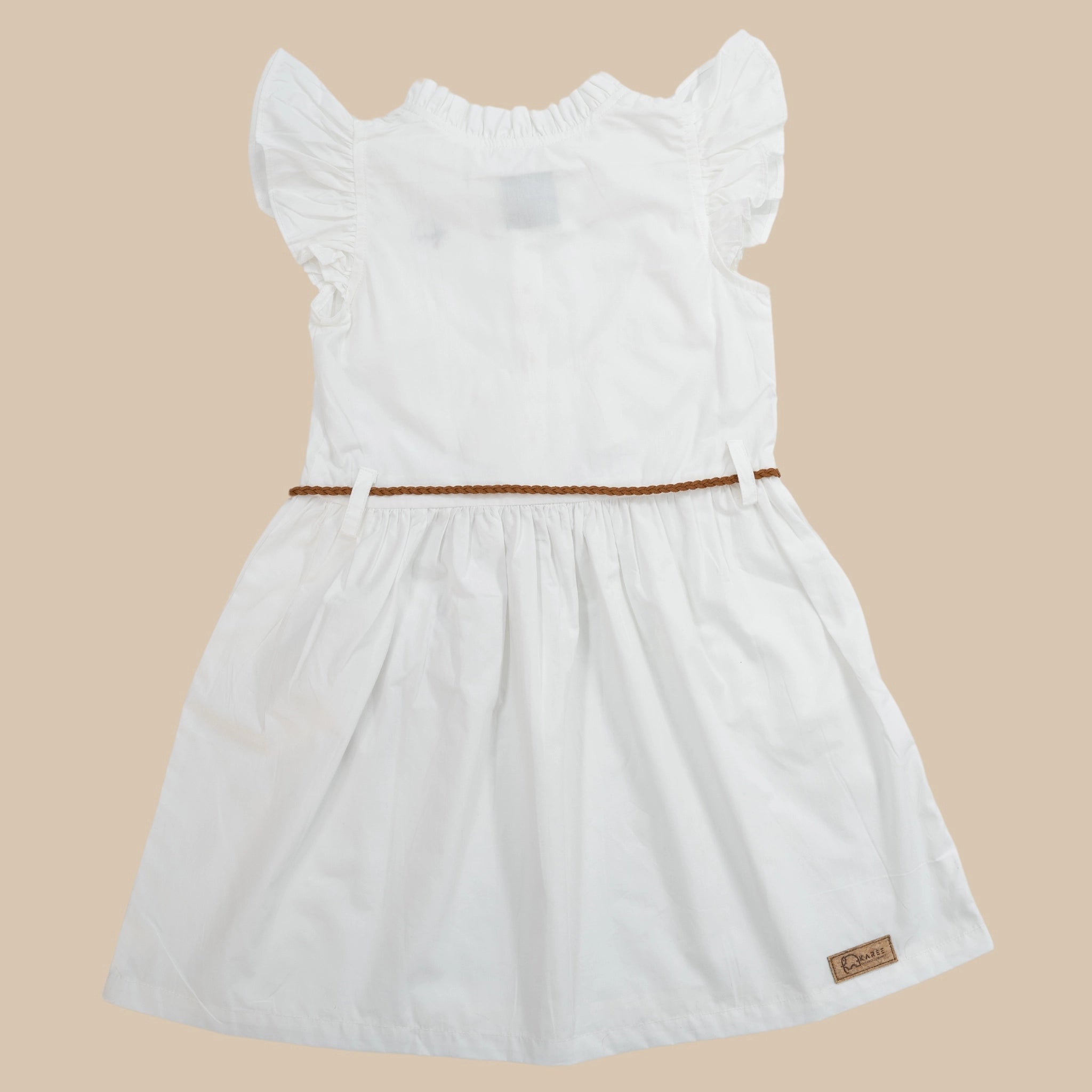 White Cotton Dress for Girls | Karee Sustainable Kidswear Kids Karee