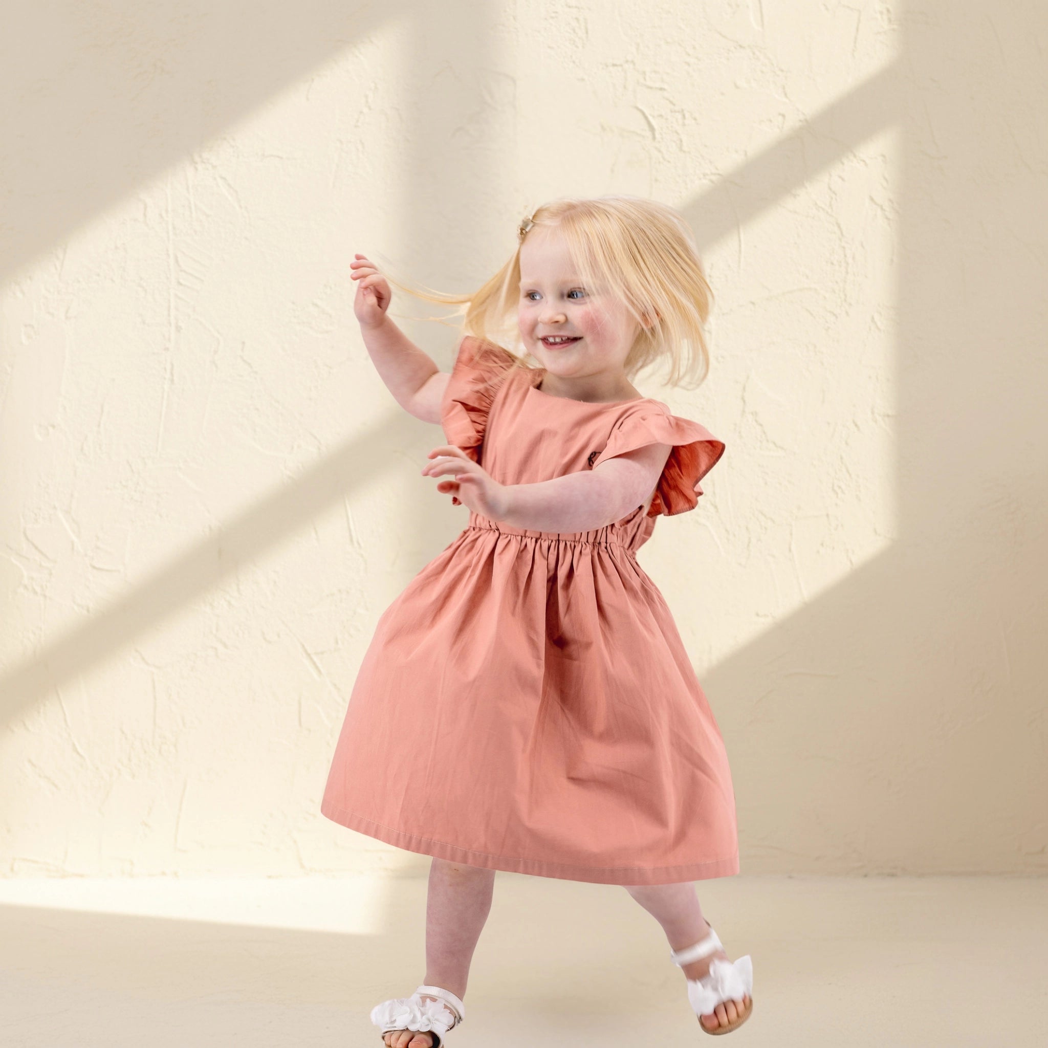 Brick Dust Cotton Dress for Girls | Karee Sustainable Kidswear Kids Karee