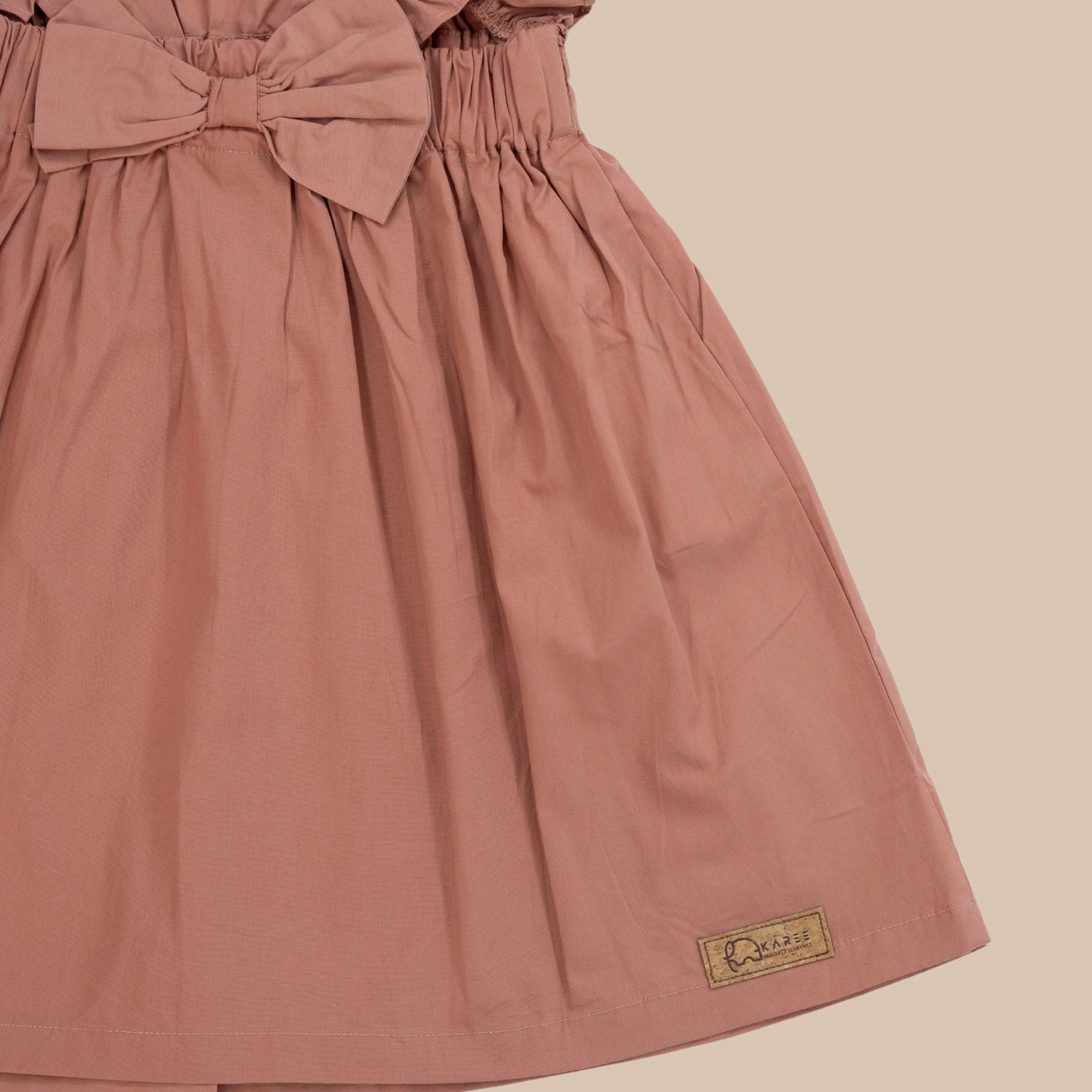 Brick Dust Cotton Dress for Girls | Karee Sustainable Kidswear Kids Karee