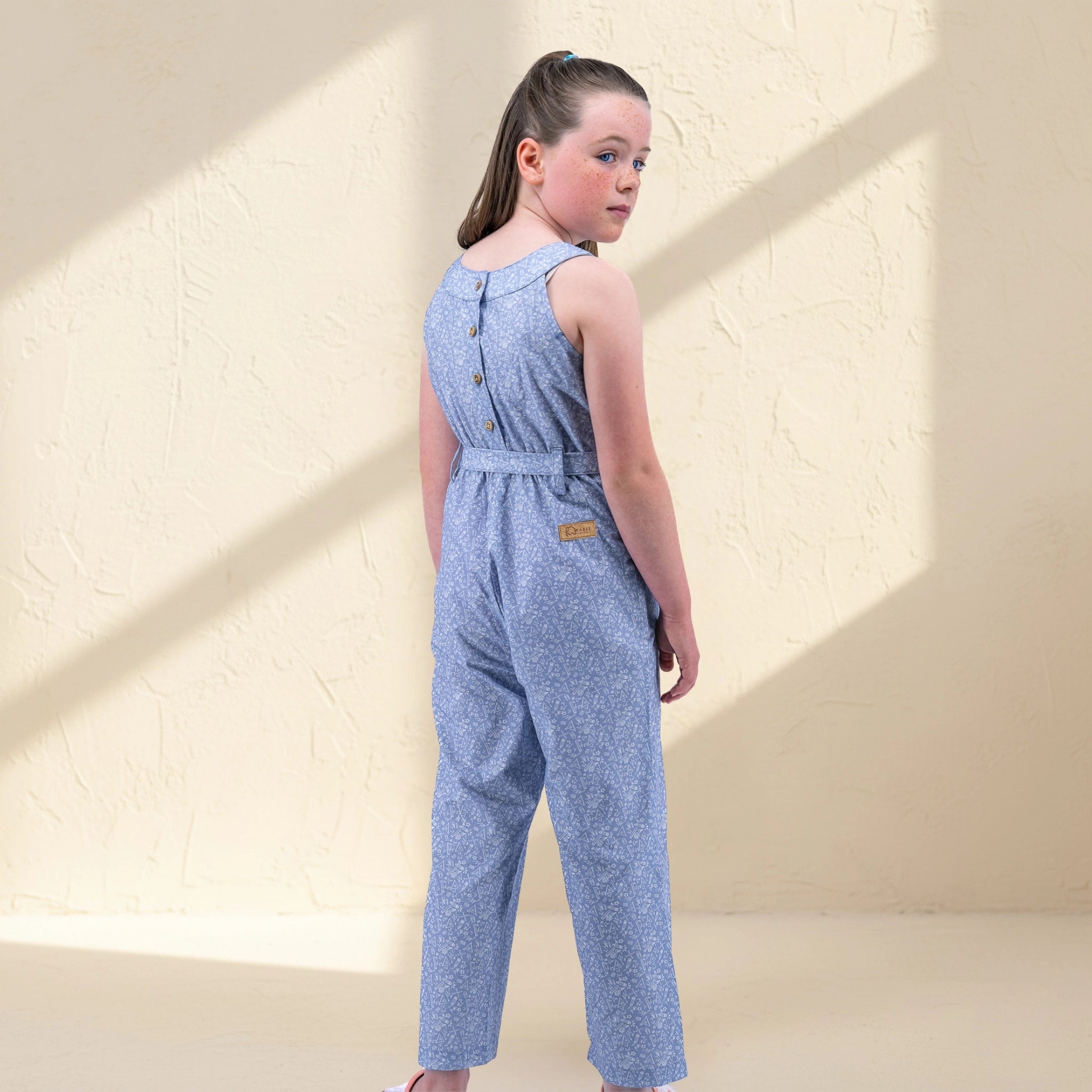 Purple Impression Cotton Jumpsuit for Girls | Karee Sustainable Kidswear Kids Karee