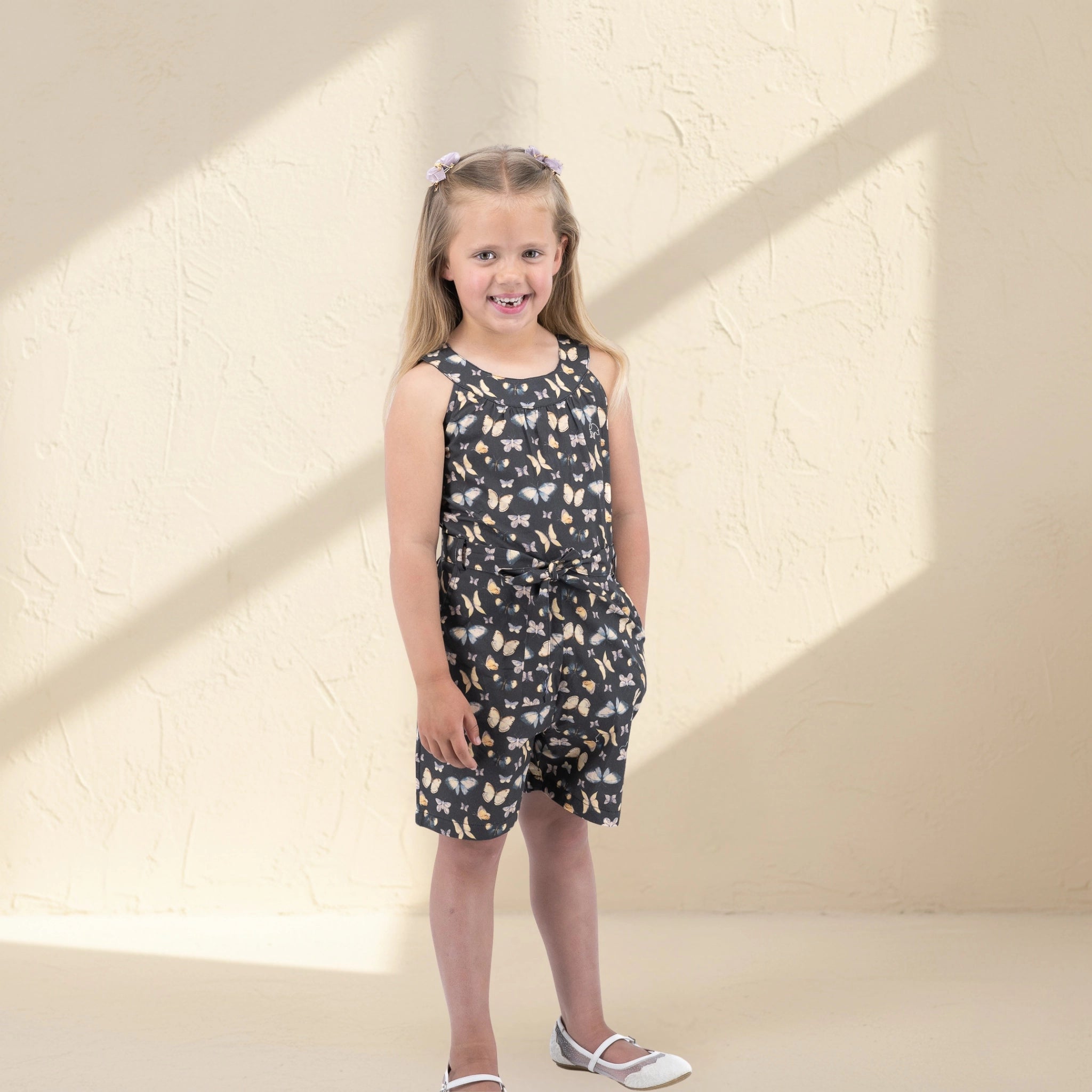 Pirate Black Cotton Play Suit for Girls | Karee Sustainable Kidswear Age 9-10 Kids Karee