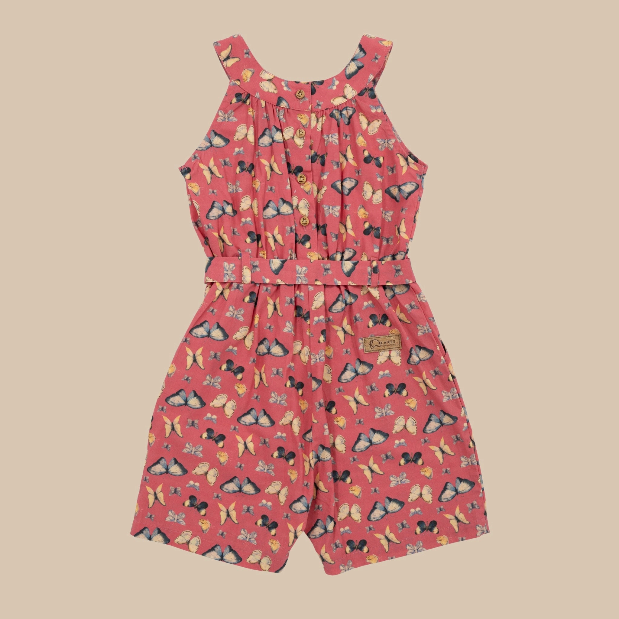 Ruby Trek Cotton Romper for Girls | Karee Sustainable Kidswear Kids Karee