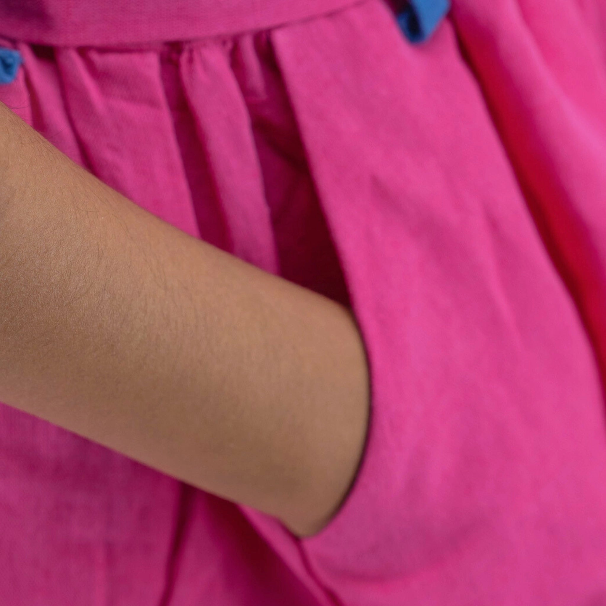 Fuchsia Purple Linen Dress for Girls | Karee Sustainable Kidswear Kids Karee