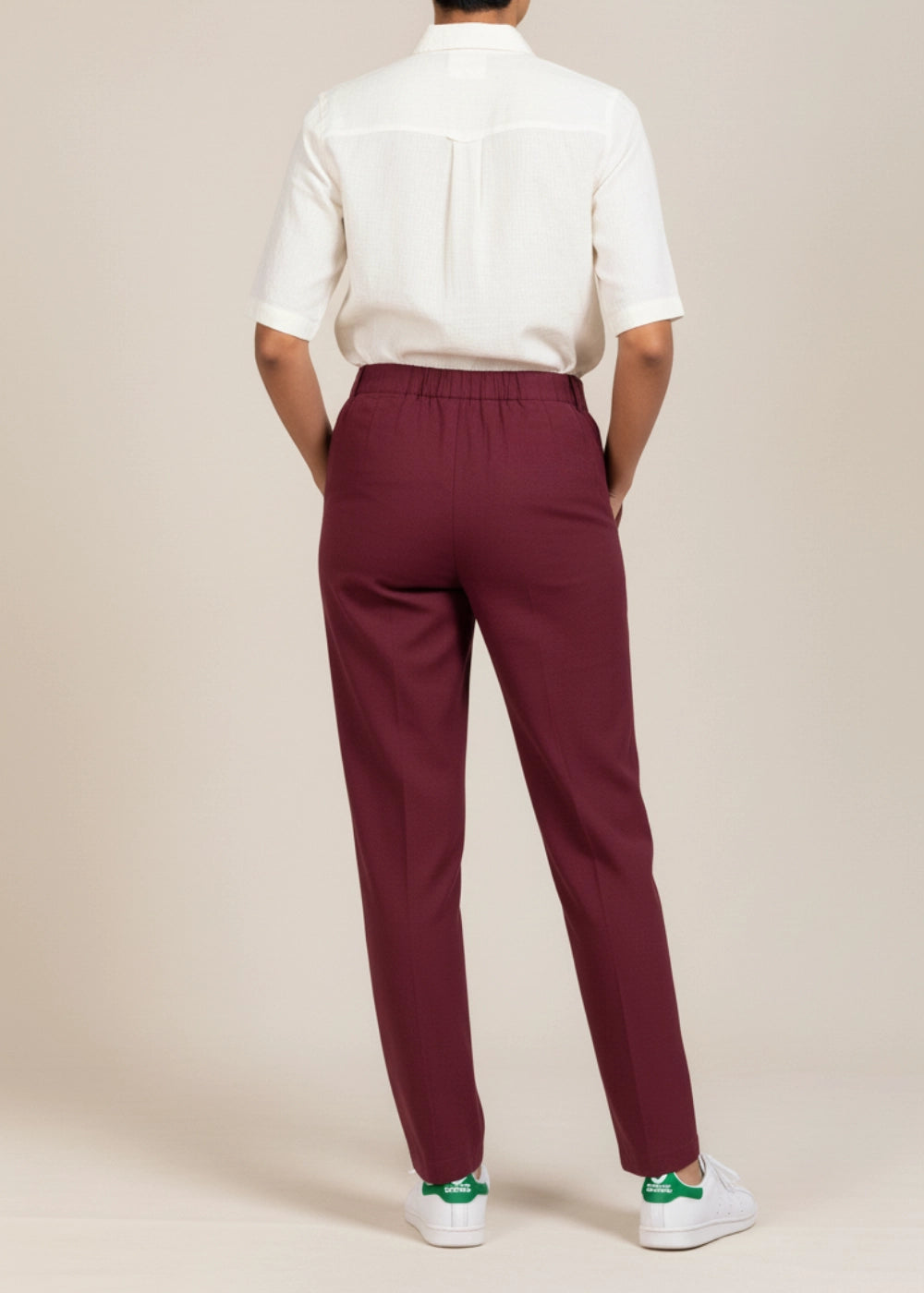 Black Rose Elegance Linen Trousers Women Karee