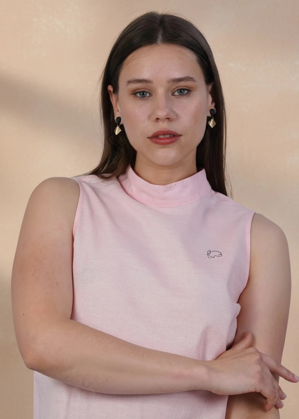 Peach Blossom Breeze Sleeveless Top