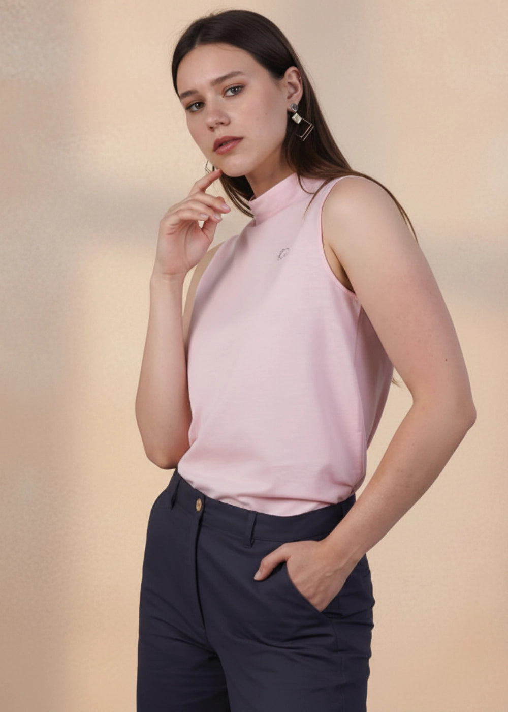 Peach Blossom Breeze Sleeveless Top