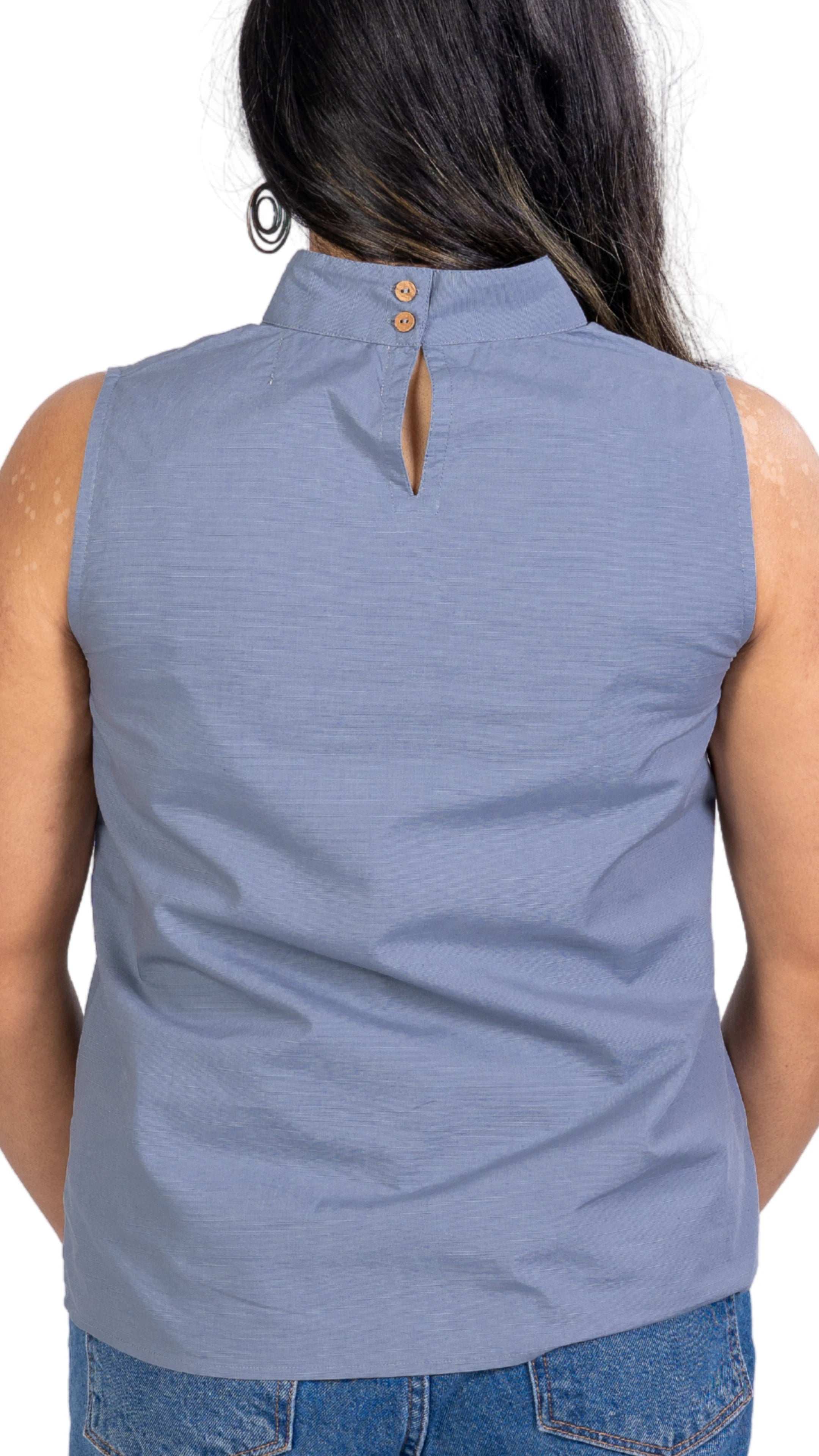 Classic Grey Sleeveless Top | KAREE | Women's Fashion - TopsKaree