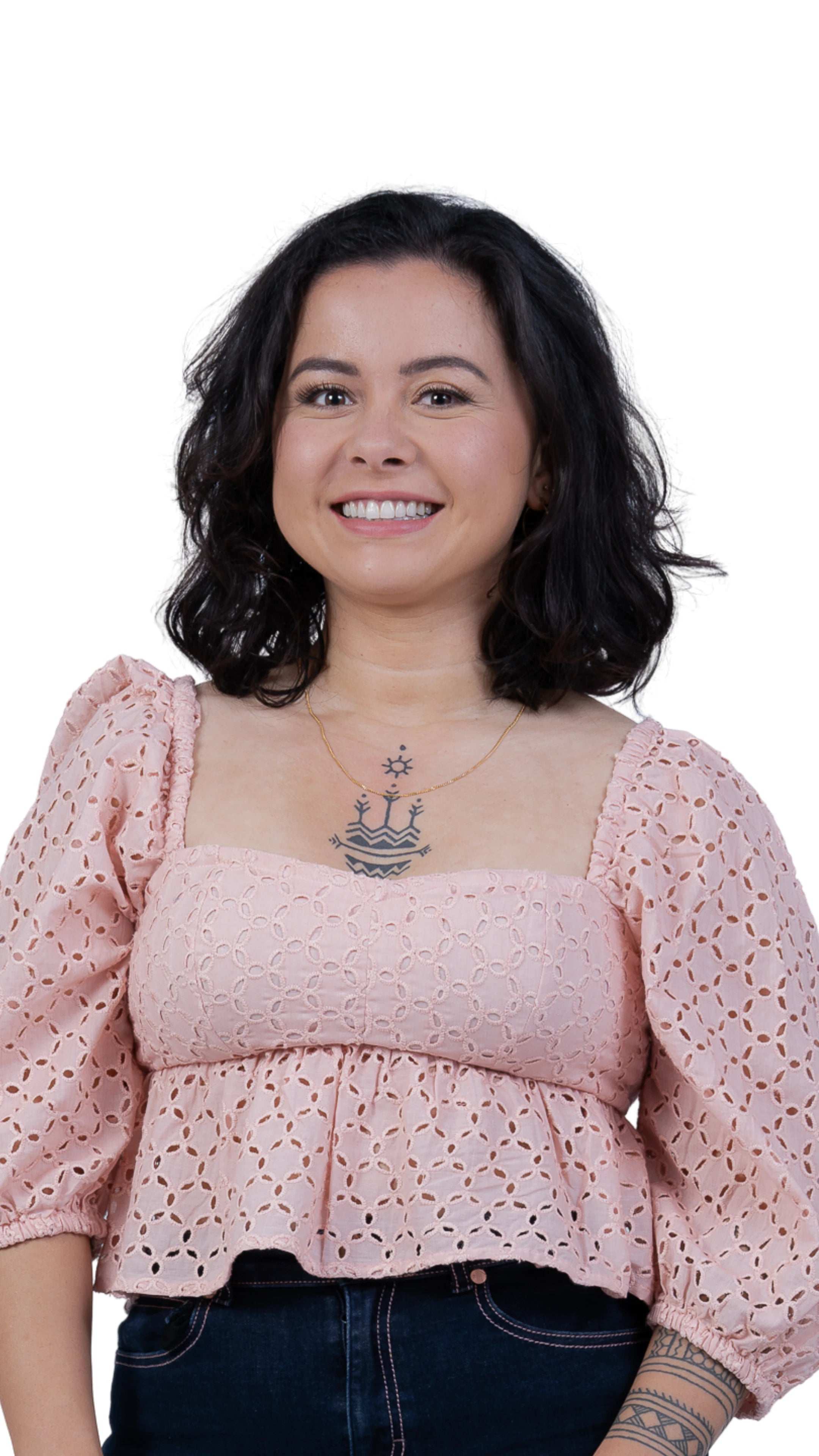 Timeless Allure in Peach: Peach Blossom Lace Dream Blouse - TopsKaree