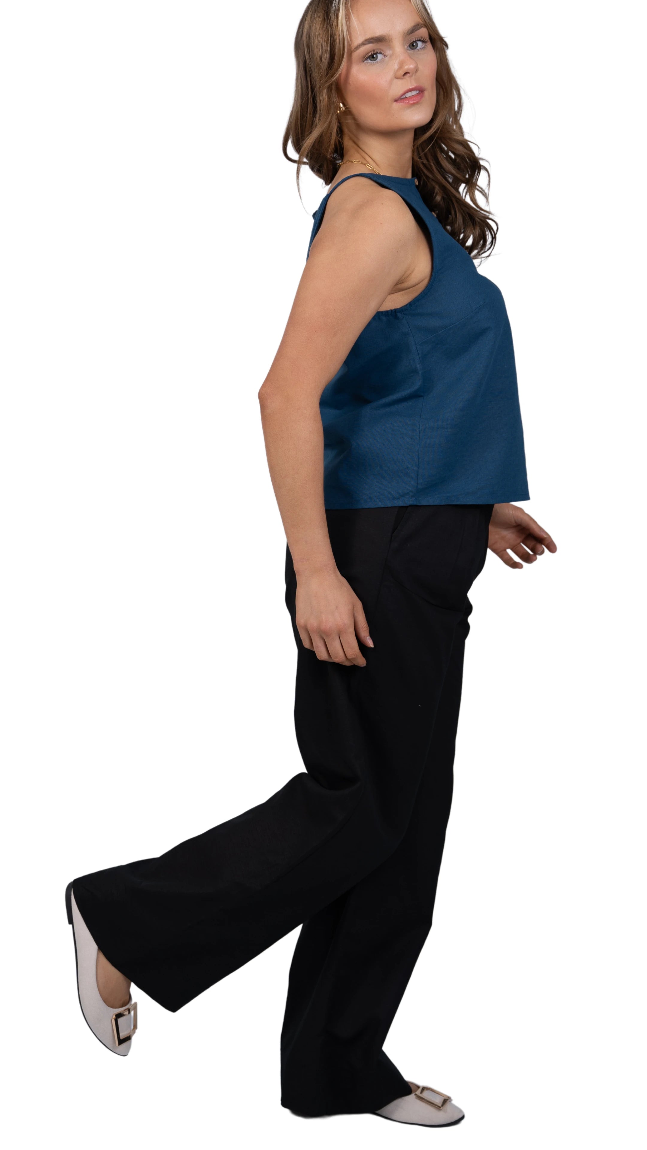 Noir Elegance Wide Leg Trousers | Sustainable Women’s Trousers | KAREE