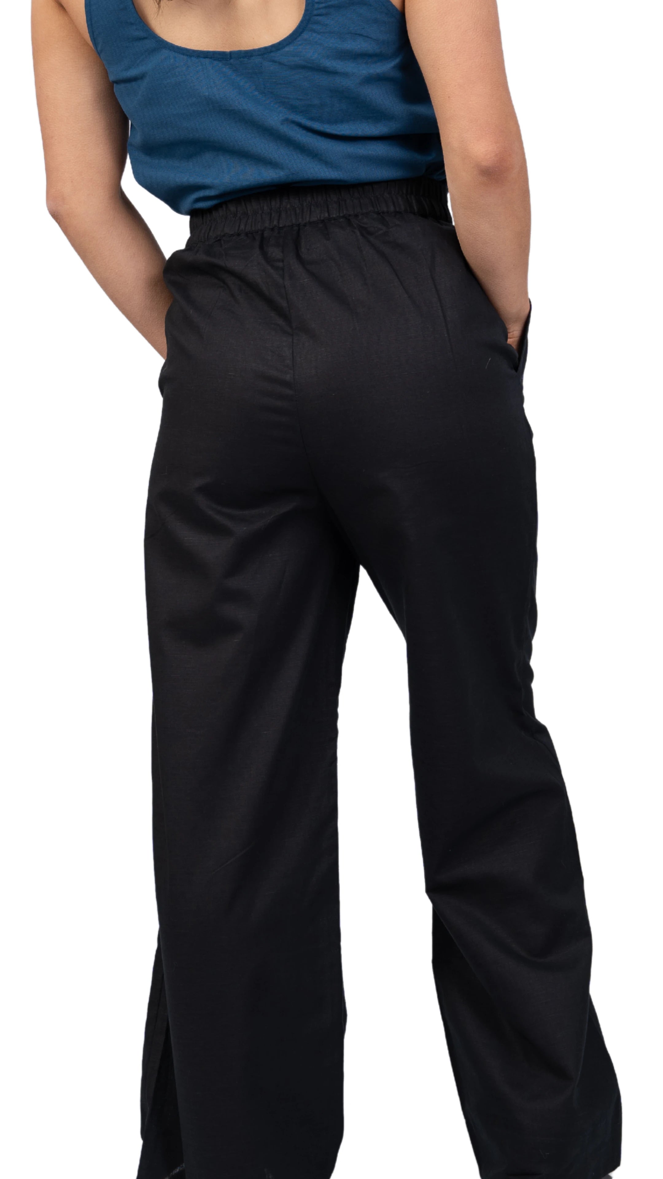 Noir Elegance Wide Leg Trousers | Sustainable Women’s Trousers | KAREE