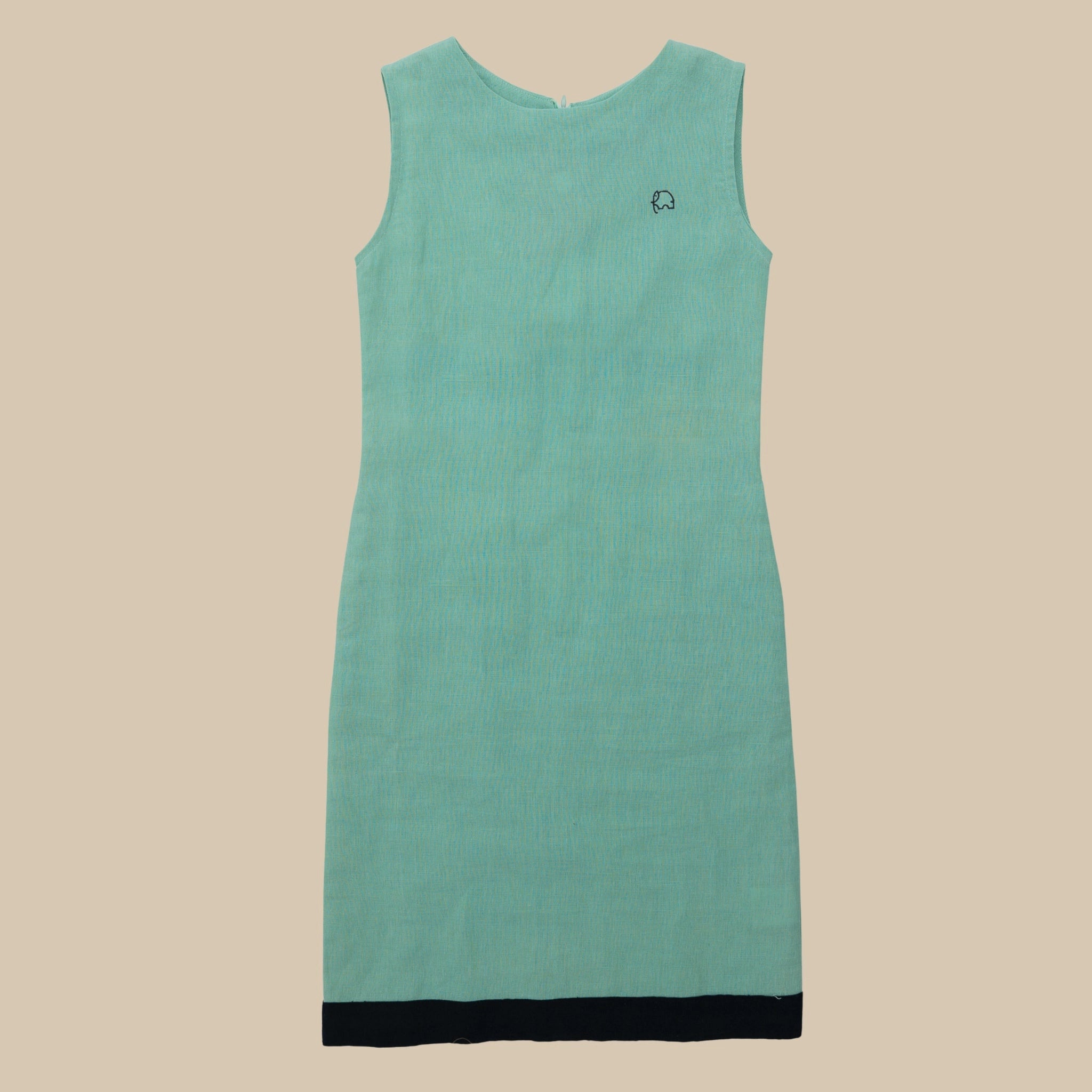 Neptune Green Linen Cotton Frock for Girls | Karee Sustainable Kidswear Kids Karee