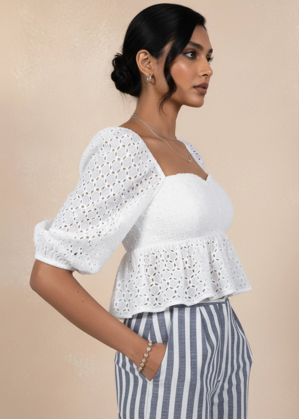 White Lace Whisper Blouse