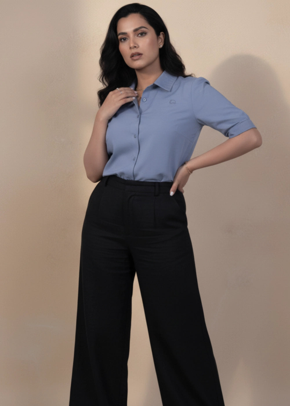 Grey Mist Linen-Cotton Shirt | Karee Sustainable Fashion