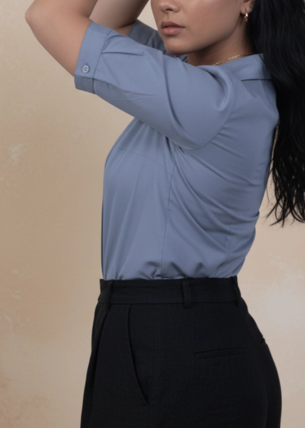 Grey Mist Linen-Cotton Shirt | Karee Sustainable Fashion