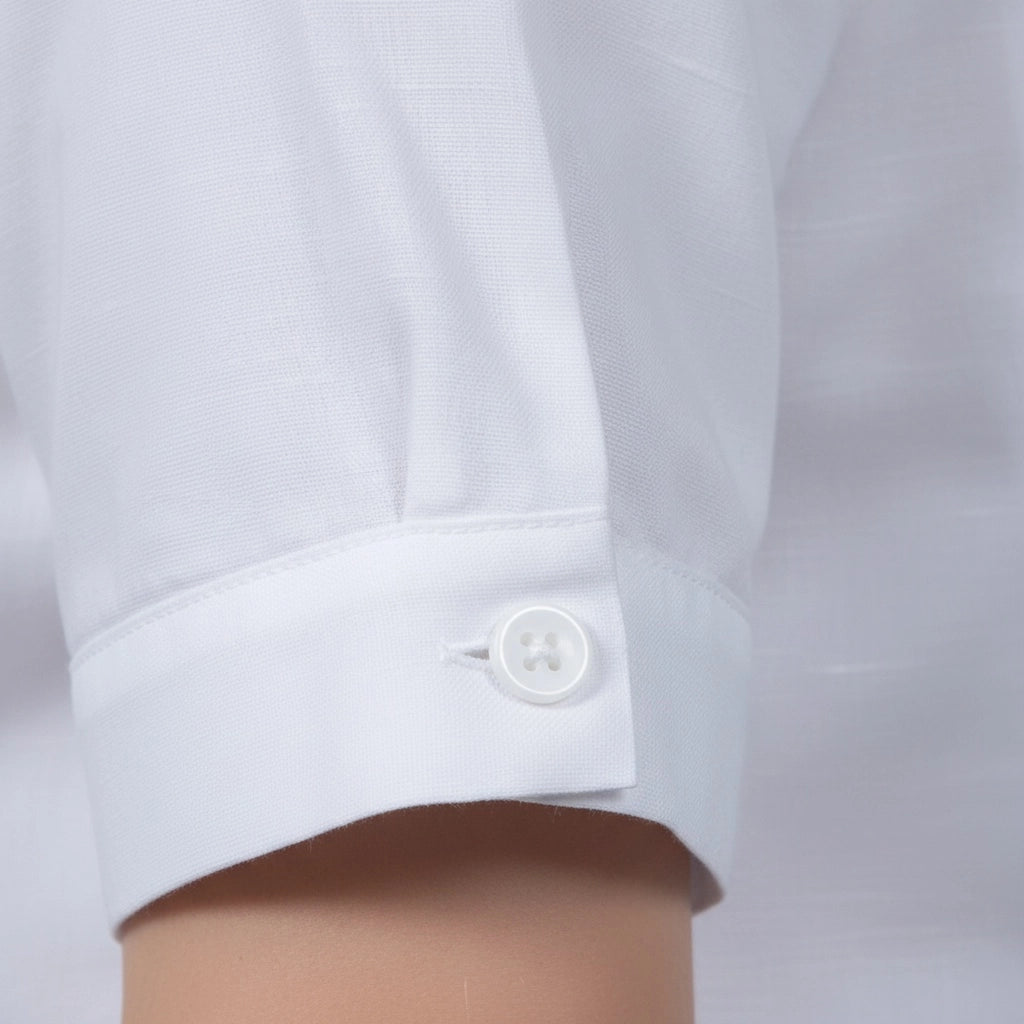 Pure Elegance White Linen-Cotton Shirt | Karee Sustainable Fashion