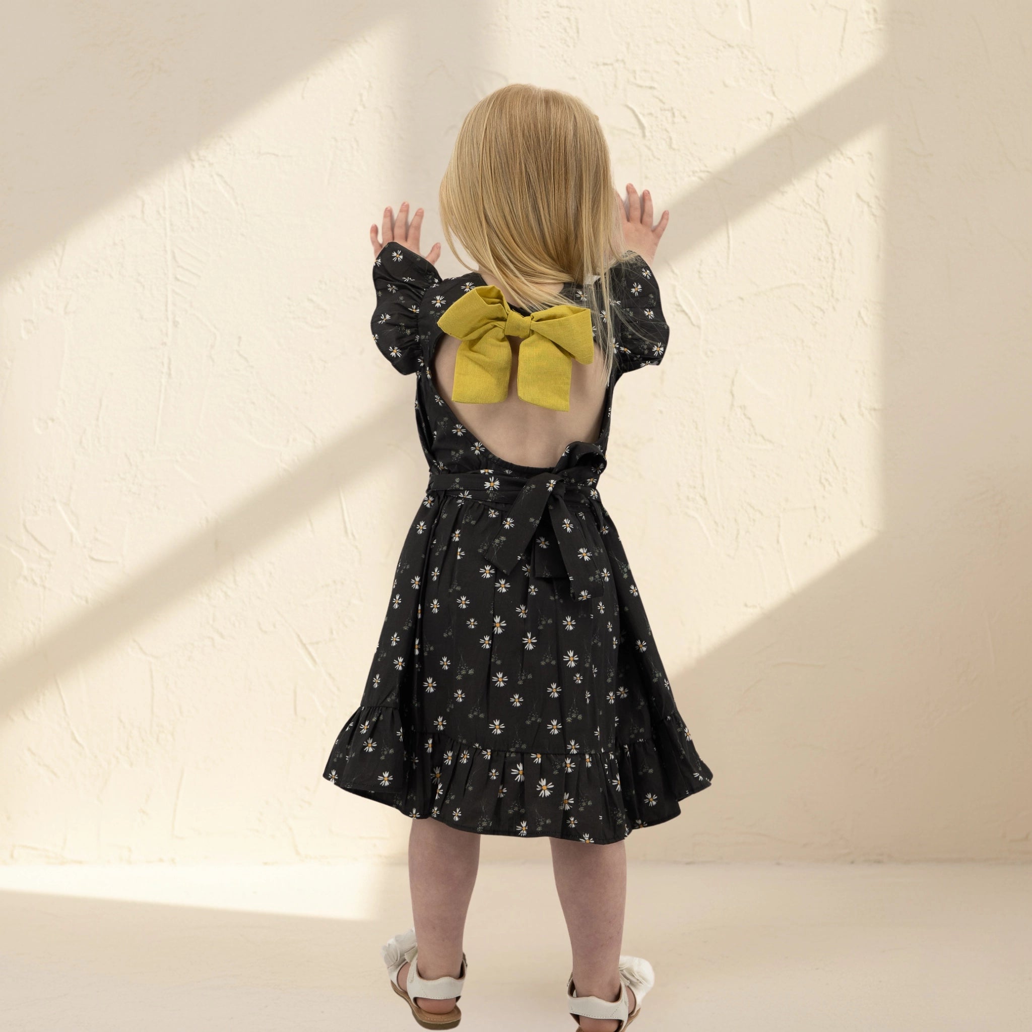 Black Floral Cotton Dress for Girls | Karee Sustainable Kidswear Kids Karee