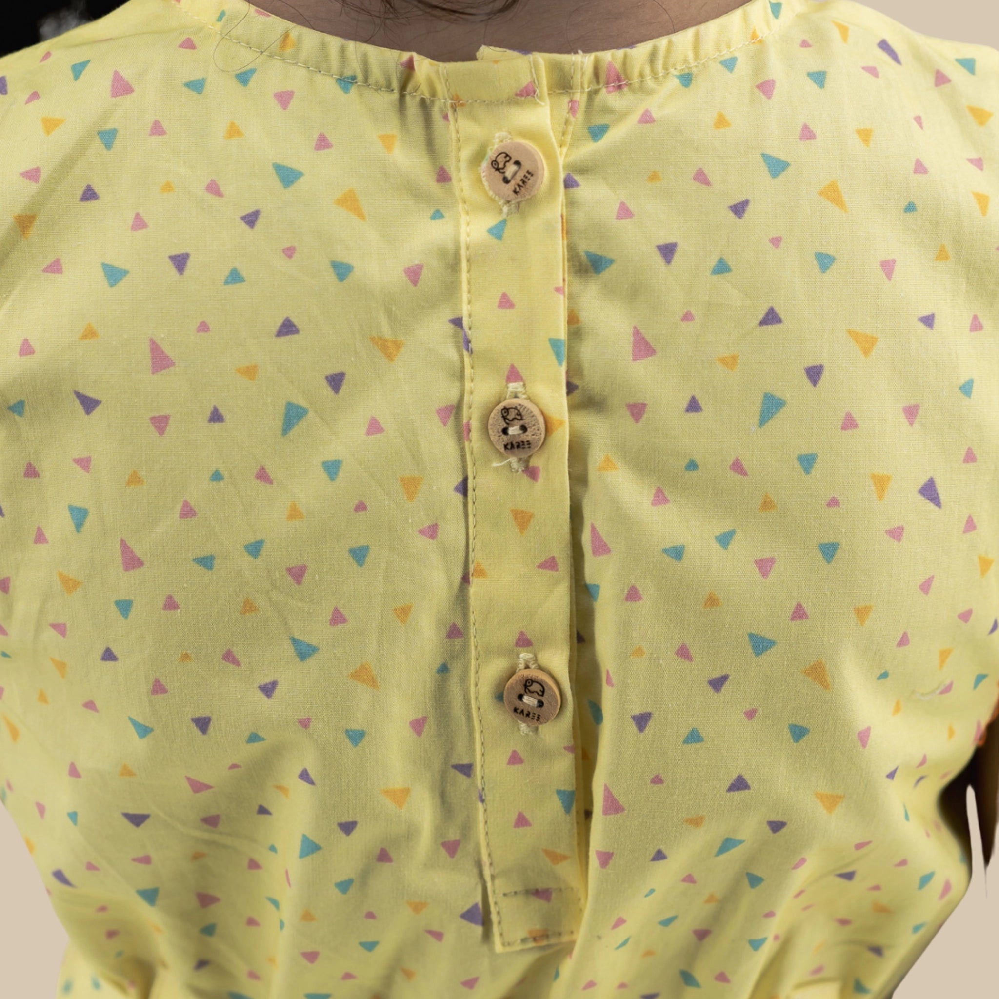 Lemon Meringue Cotton Jumpsuit for Girls | Karee Sustainable Kidswear Kids Karee