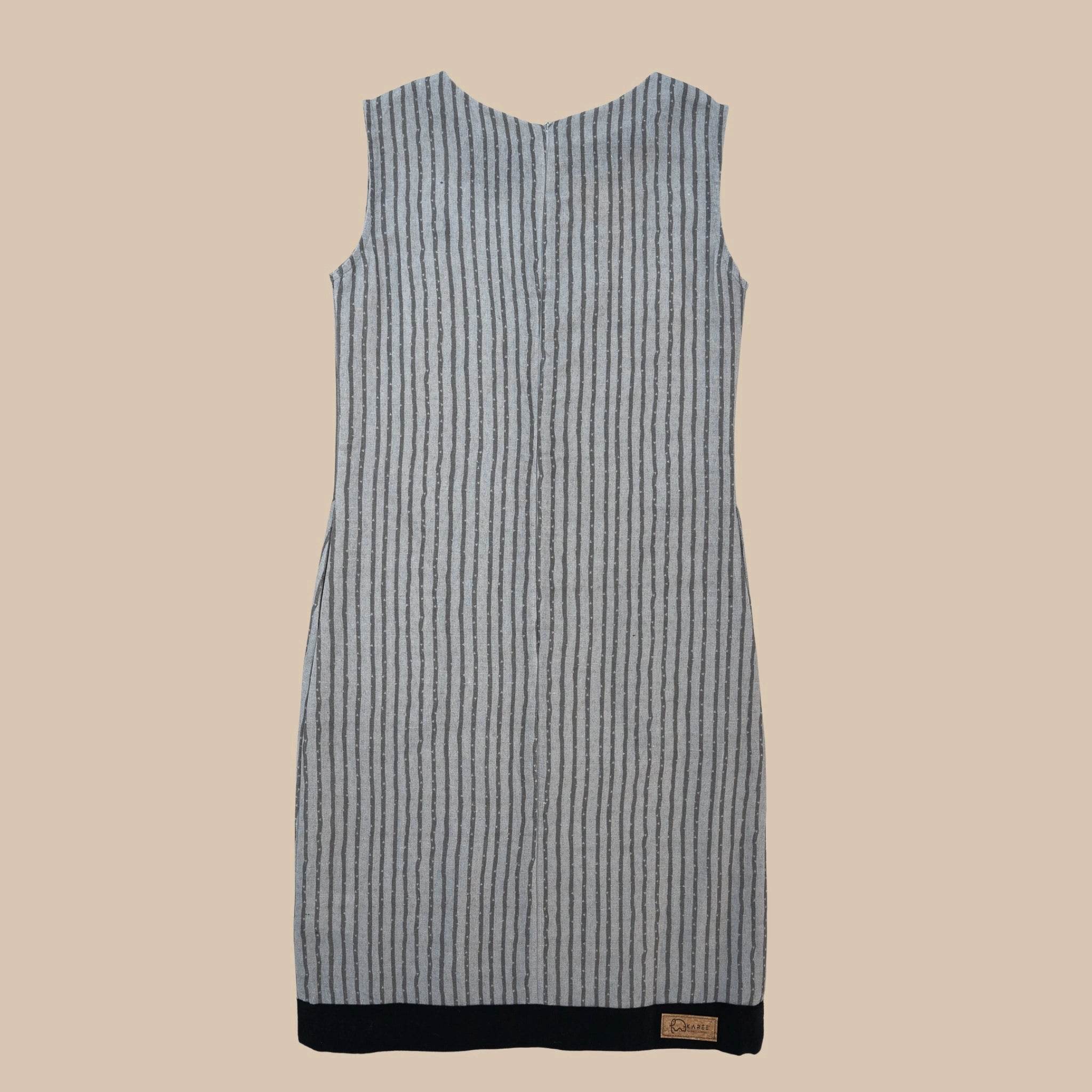 Steel Grey Linen Cotton Frock for Girls | Karee Sustainable Kidswear Kids Karee