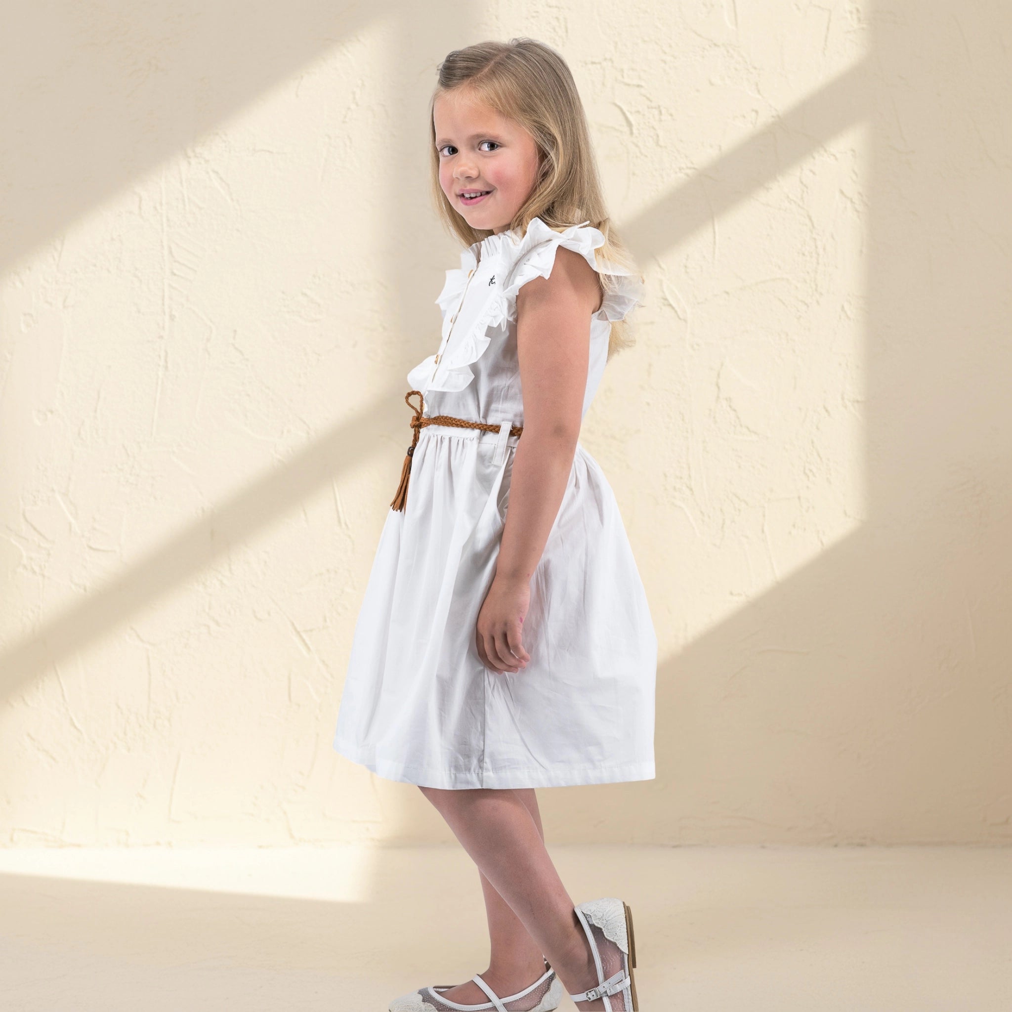 White Cotton Dress for Girls | Karee Sustainable Kidswear Kids Karee