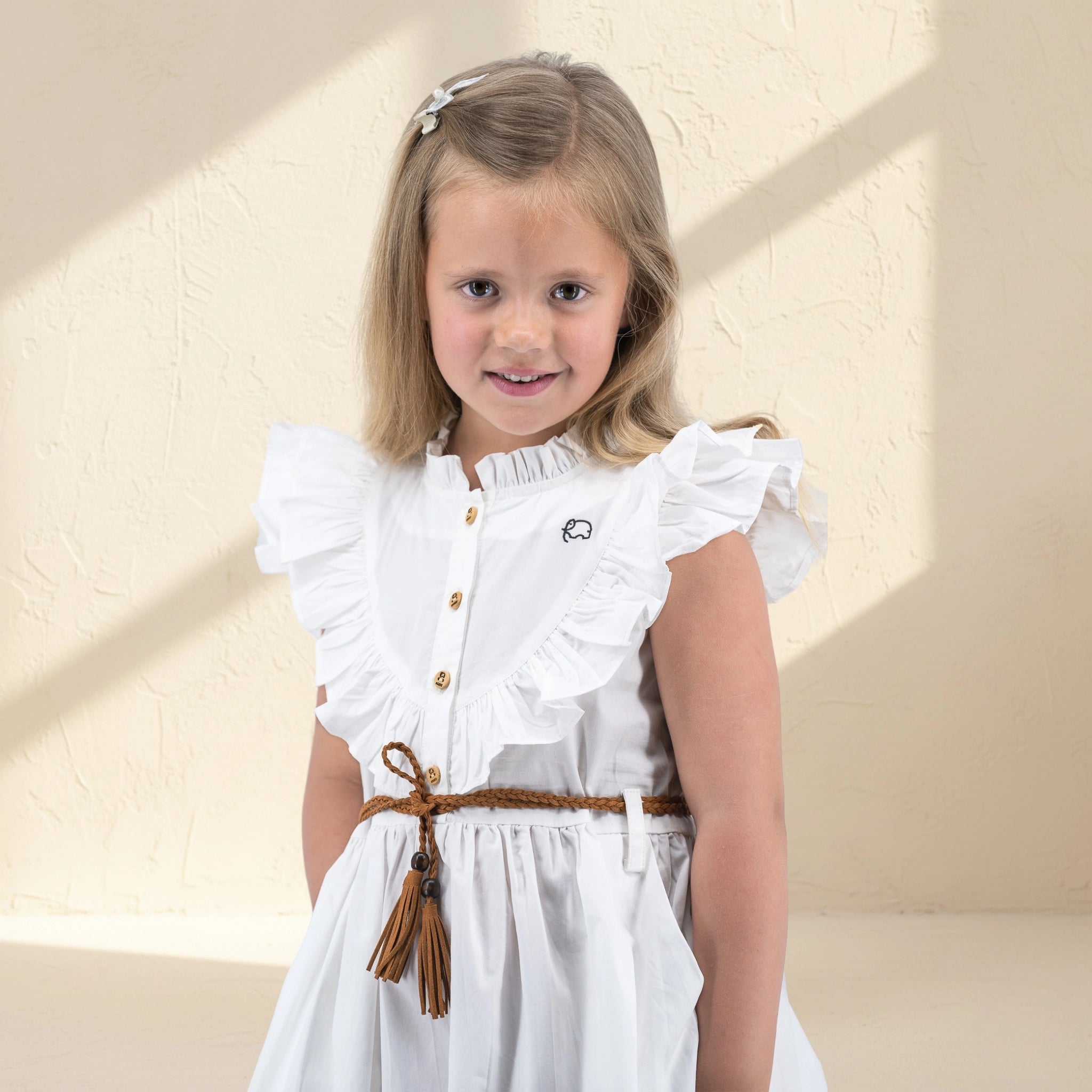 White Cotton Dress for Girls | Karee Sustainable Kidswear Kids Karee