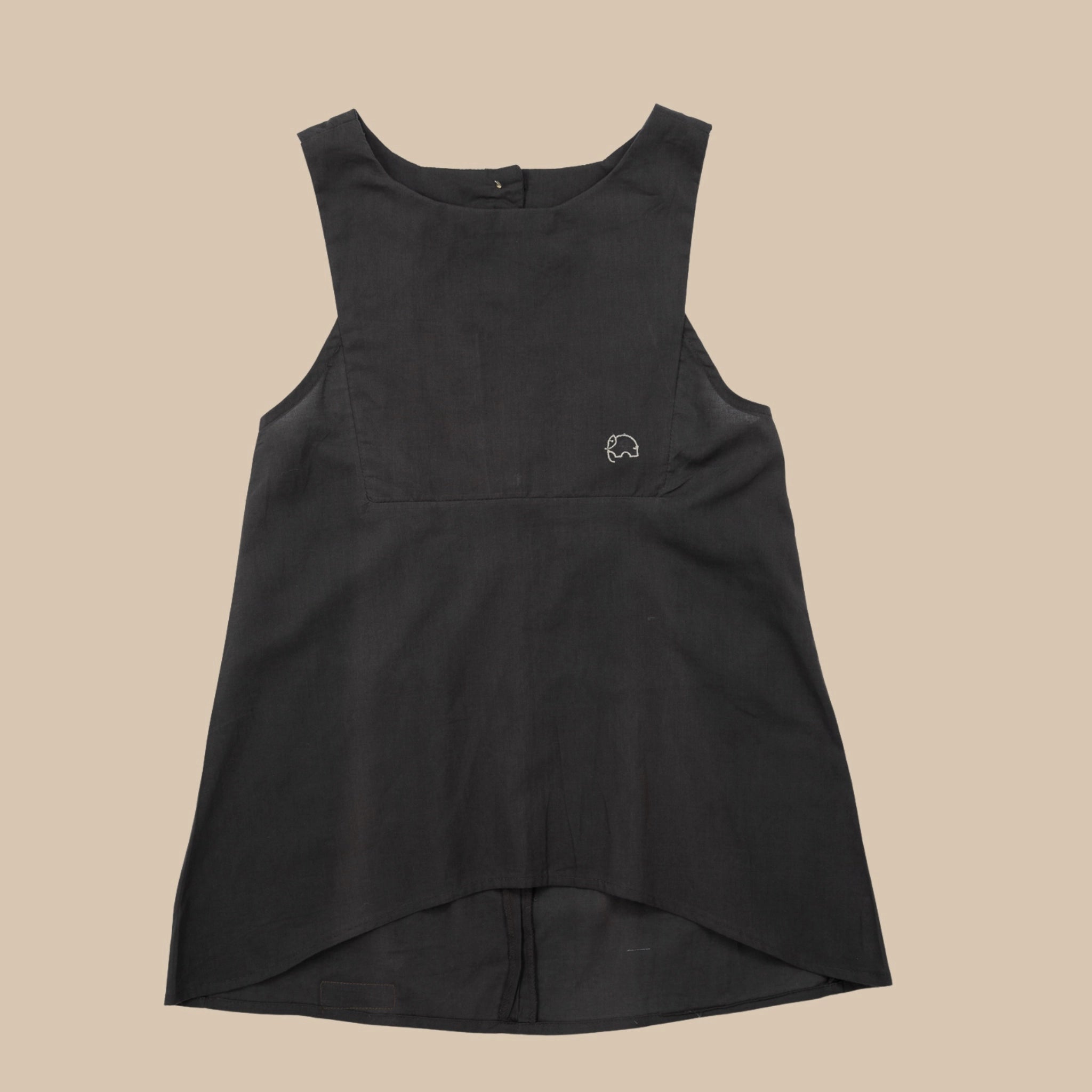 Plum Kitten Cotton Bib Neck Top for Girls | Karee Sustainable Kidswear Kids Karee