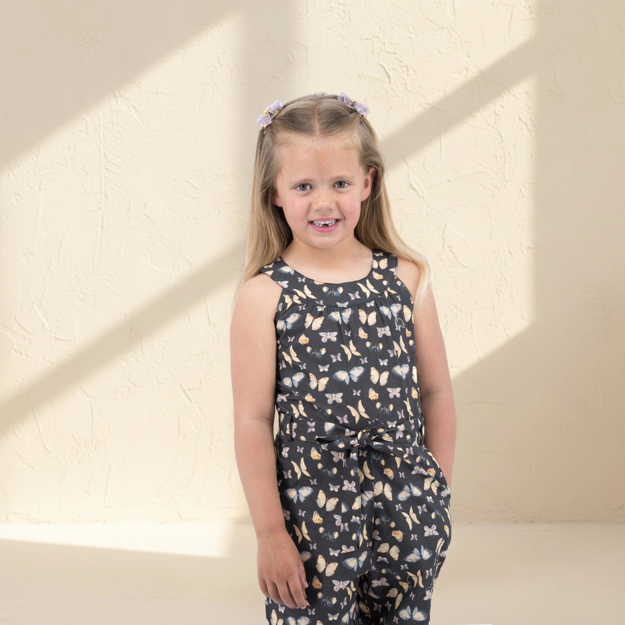 Pirate Black Cotton Play Suit for Girls | Karee Sustainable Kidswear Kids Karee