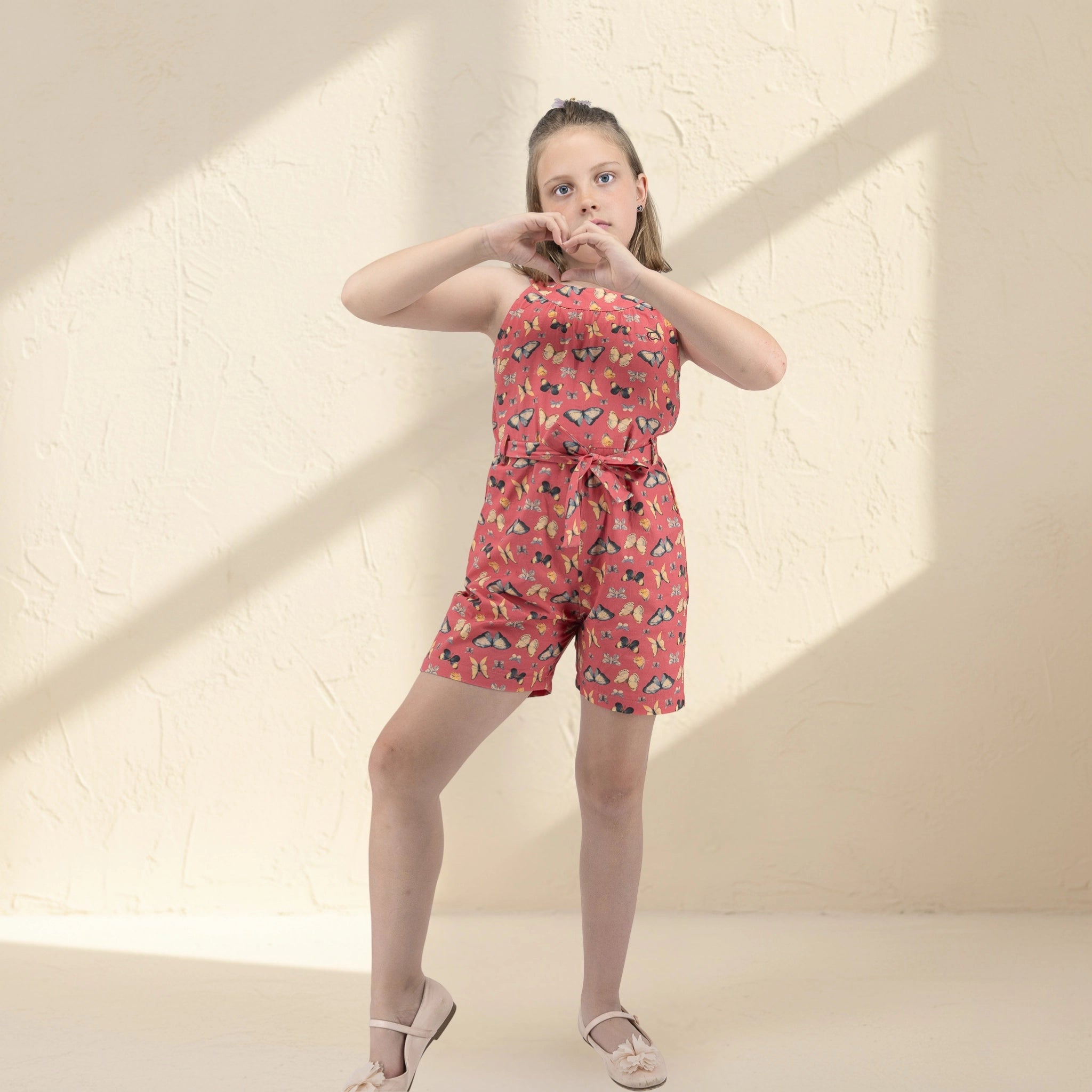 Ruby Trek Cotton Romper for Girls | Karee Sustainable Kidswear Kids Karee