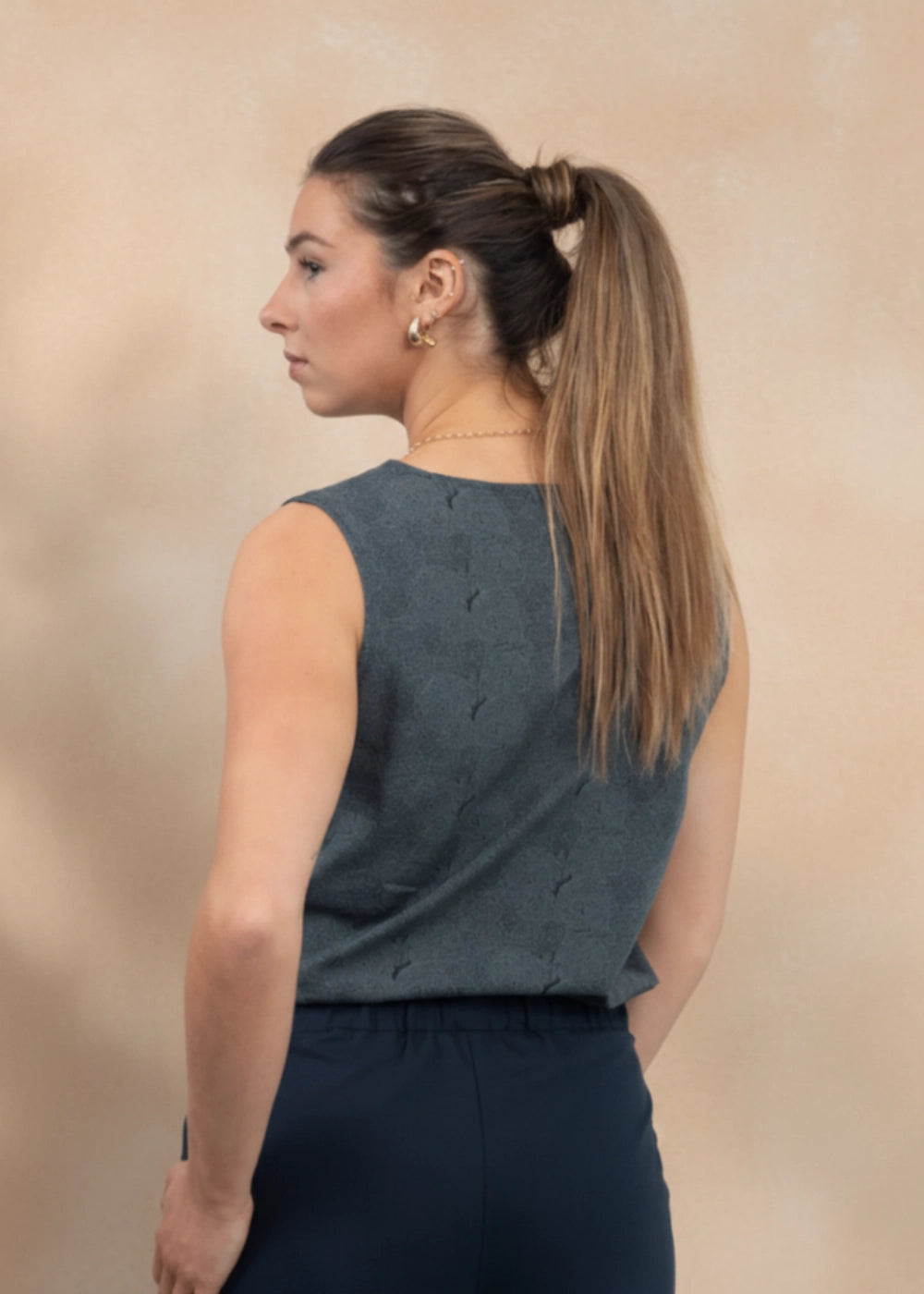 Prussian Blue Ajrakh-Inspired Cotton Jumpsuit | Limited Edition by Karee Women Karee