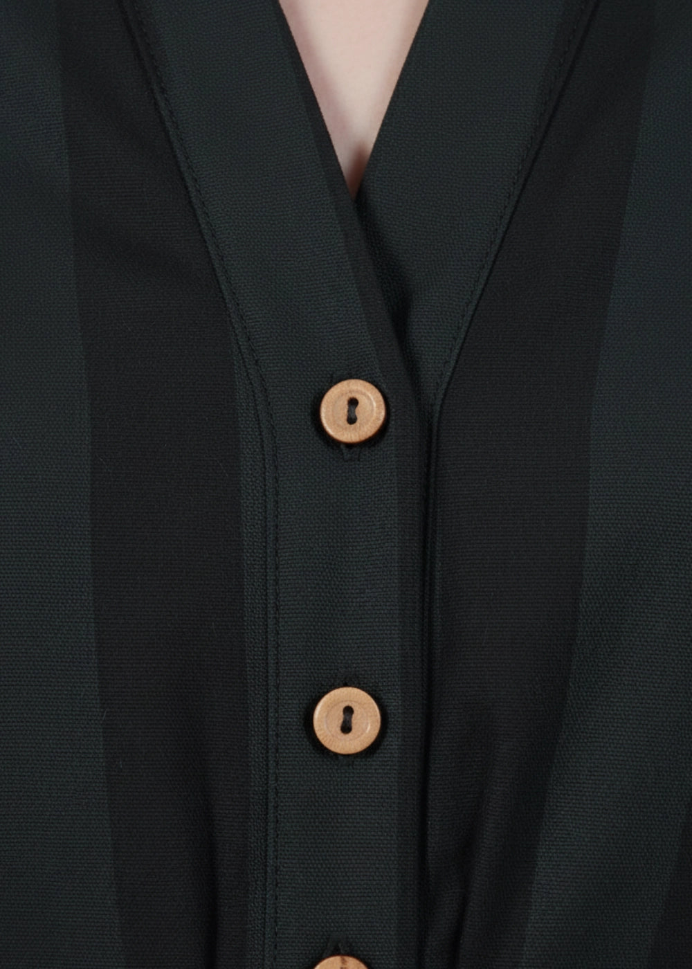 Green & Black Striped Elegance Slit Dress