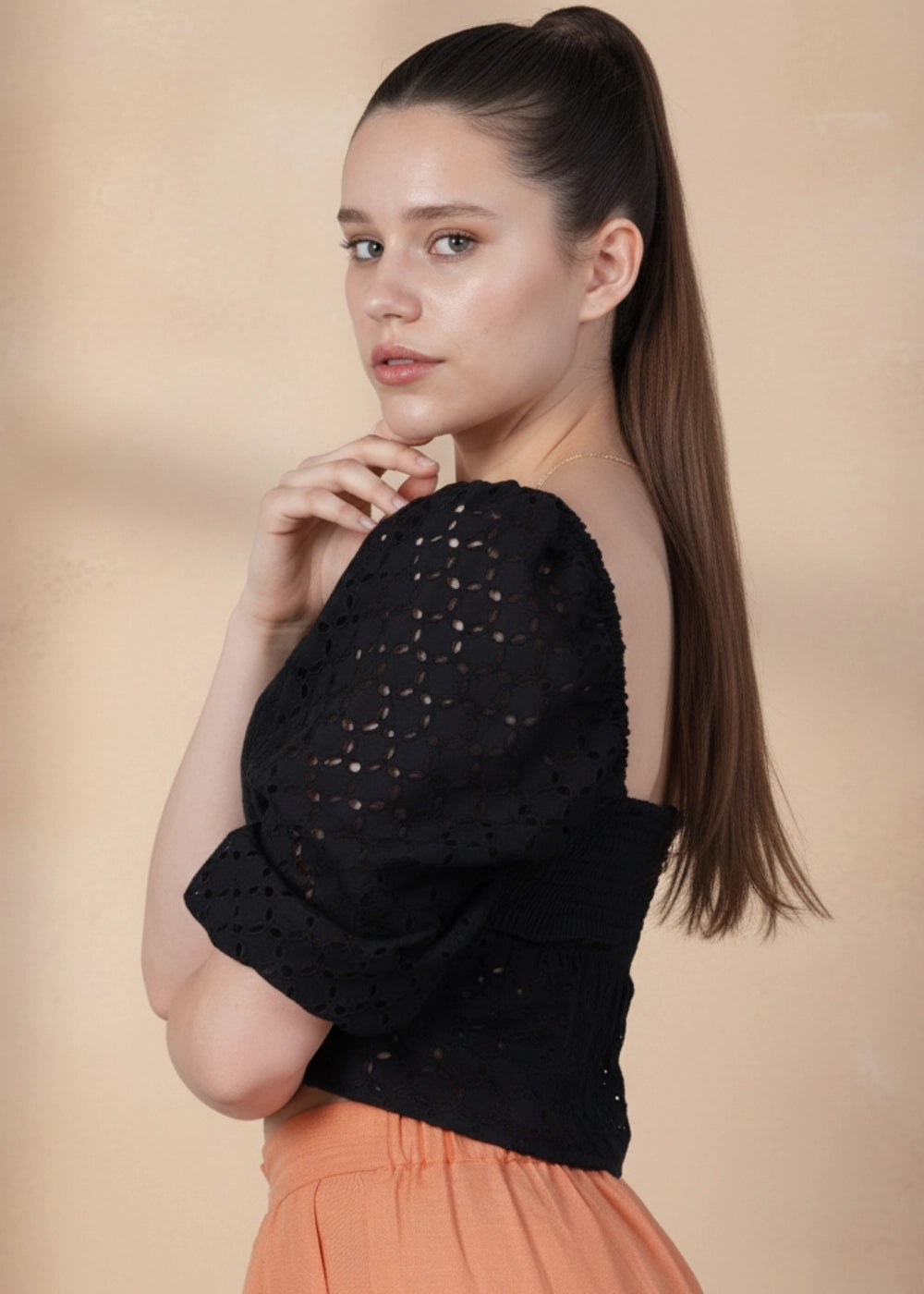 Black Lace Enchantment Blouse