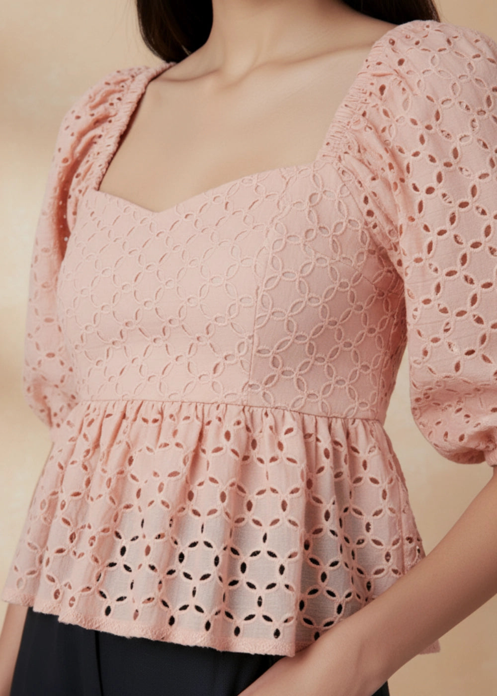 Peach Blossom Lace Dream Blouse