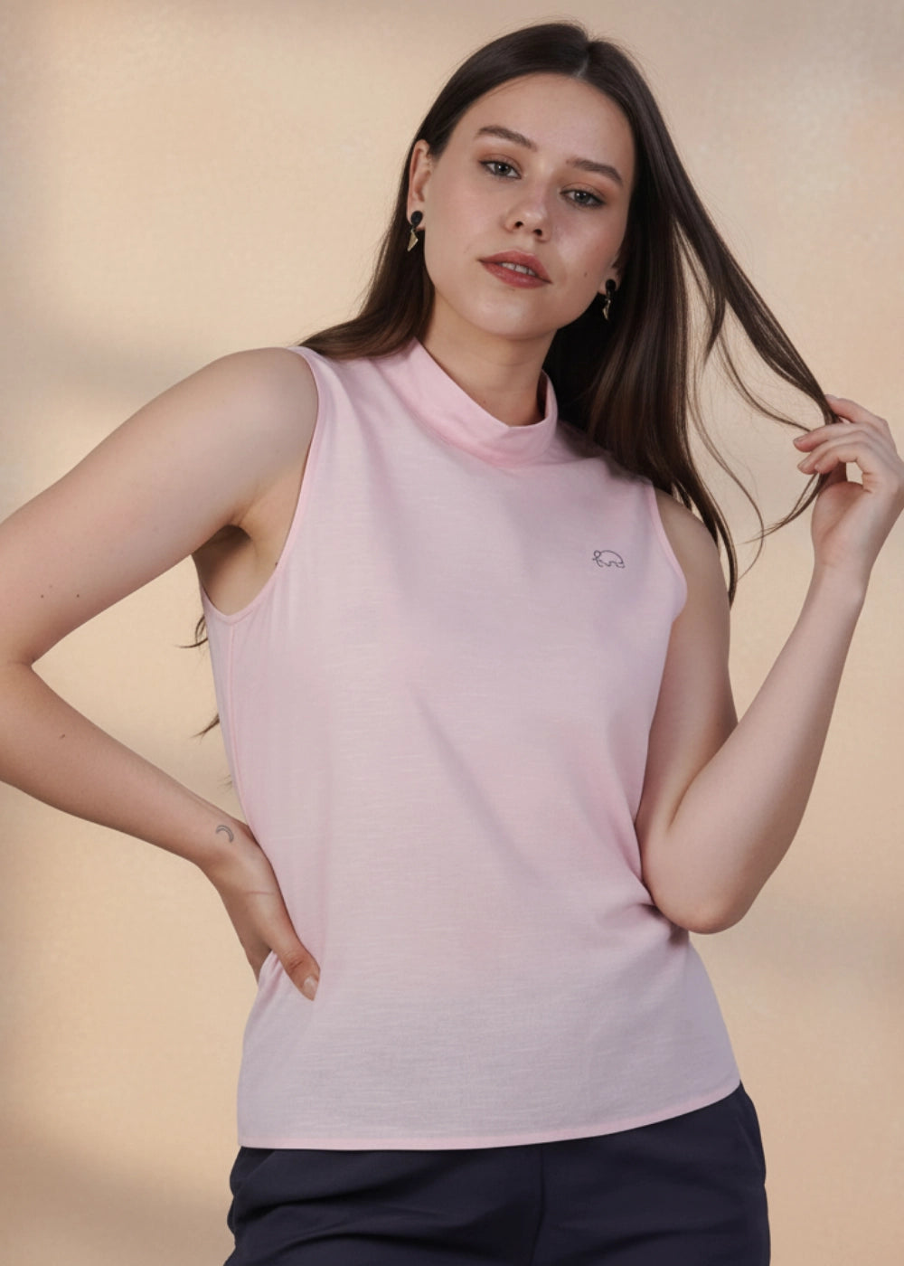 Peach Blossom Breeze Sleeveless Top