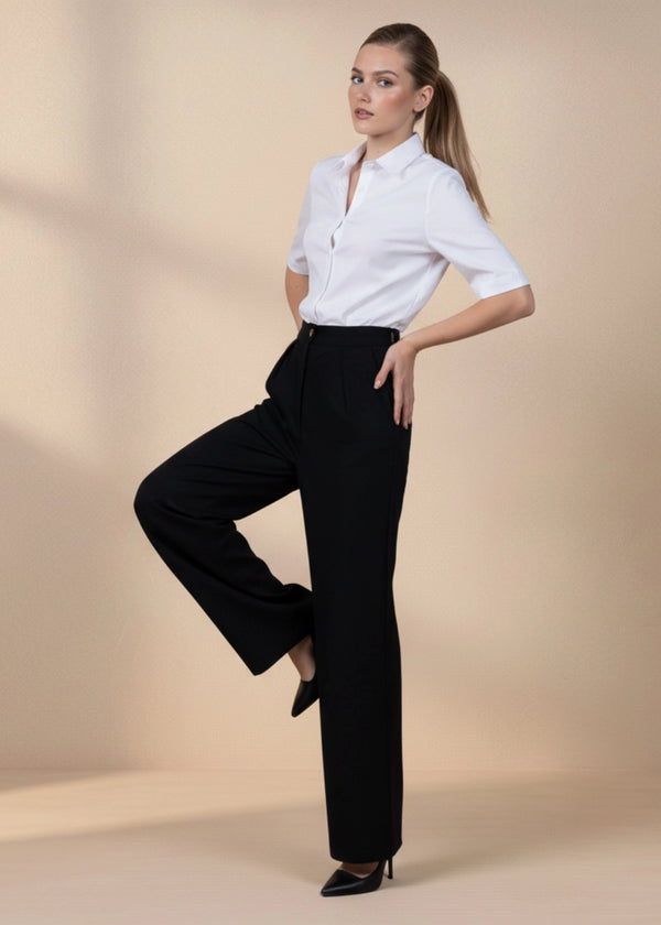 Black Elegance Wide-Leg Trousers
