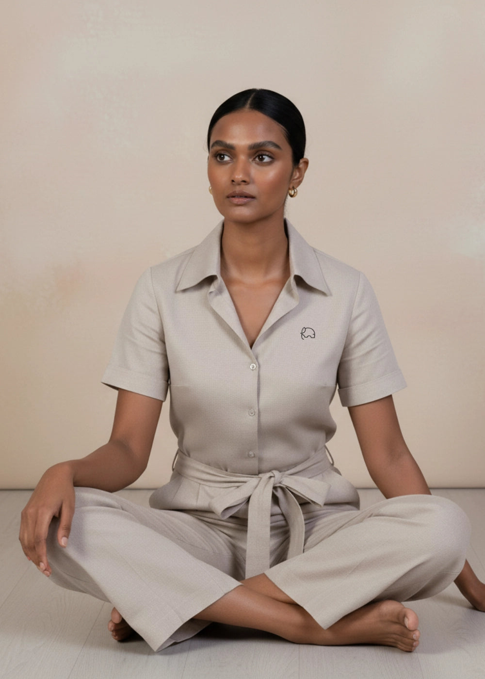 Merino Elegance Viscose Linen Jumpsuit