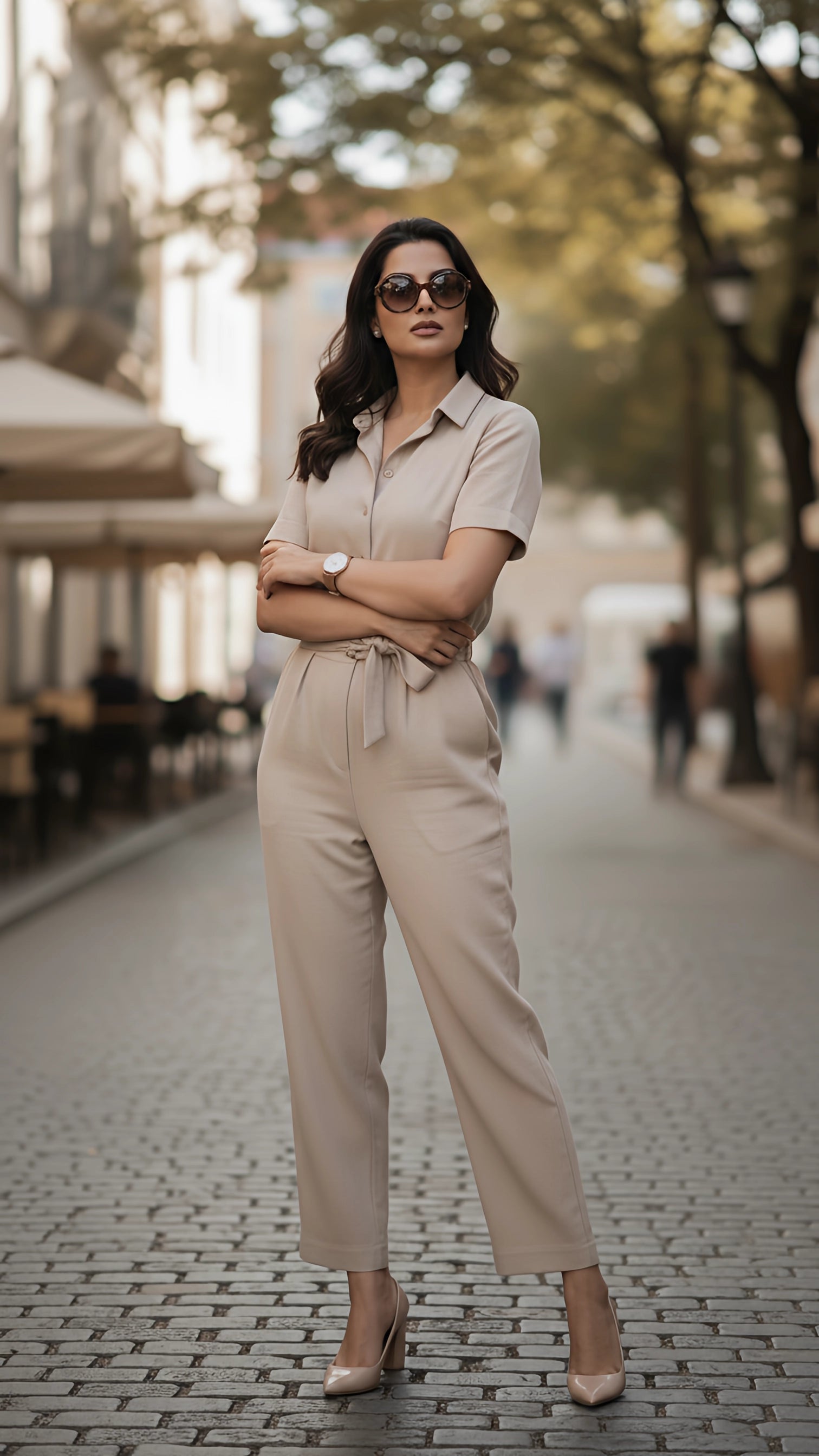 Merino Elegance Viscose Linen Jumpsuit