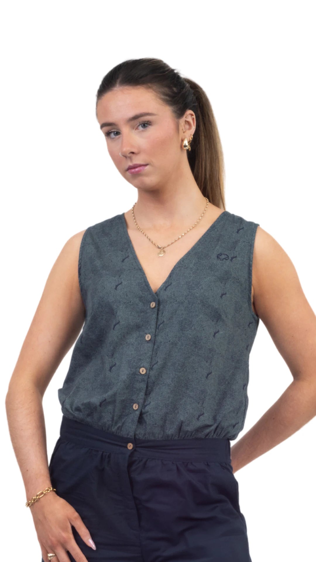 Limited Edition Prussian Blue Jumpsuit: Sustainable Women’s Fashion UK | Karee