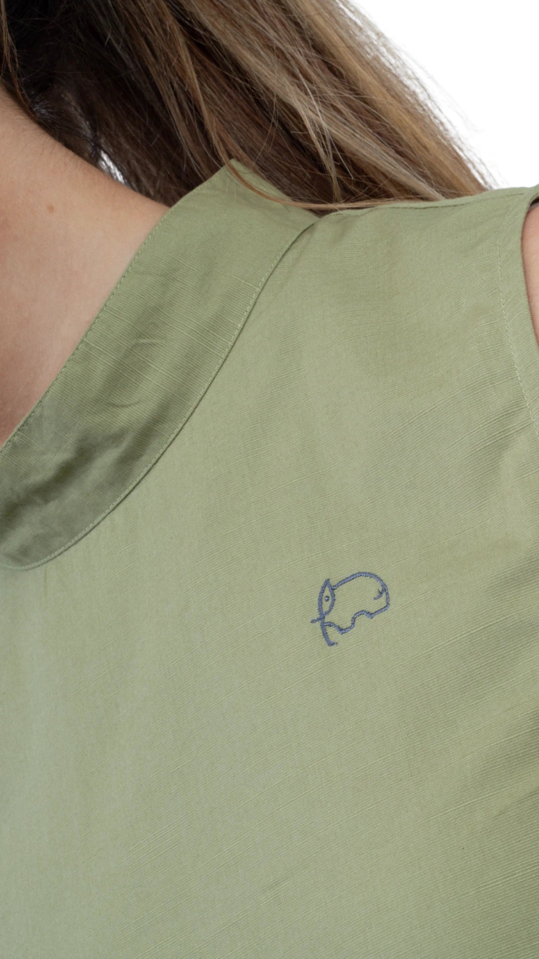 Pear Green Sleeveless Top For Women