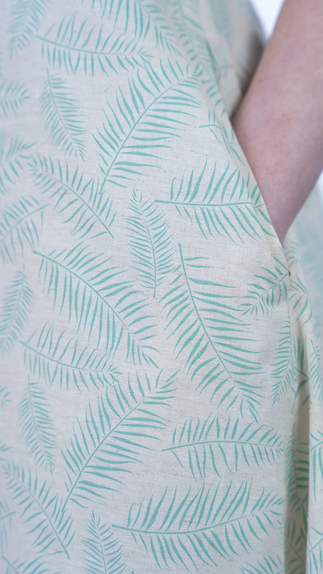 Mystic Breeze High Low Linen Cotton Dress | Sustainable Women's Dress