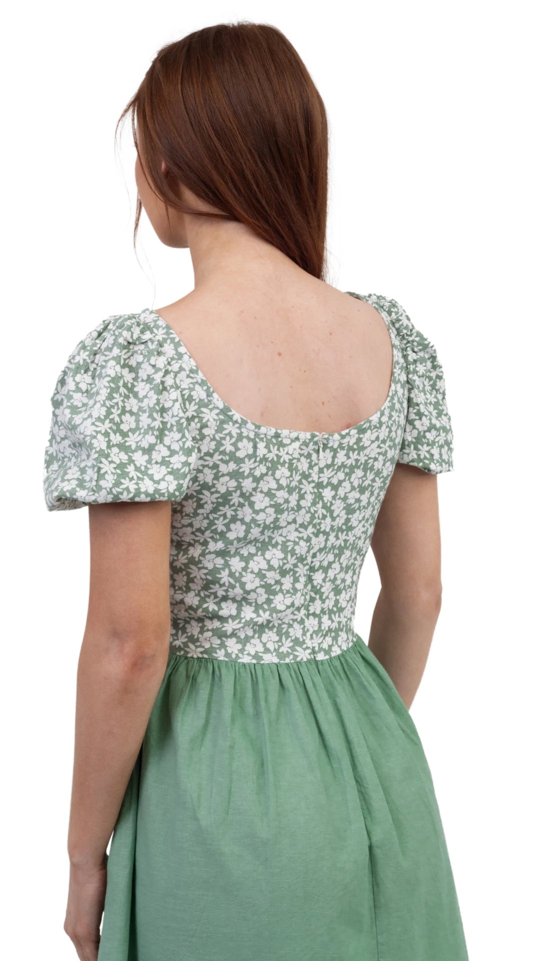 Sirocco Blooms Green Frock Dress